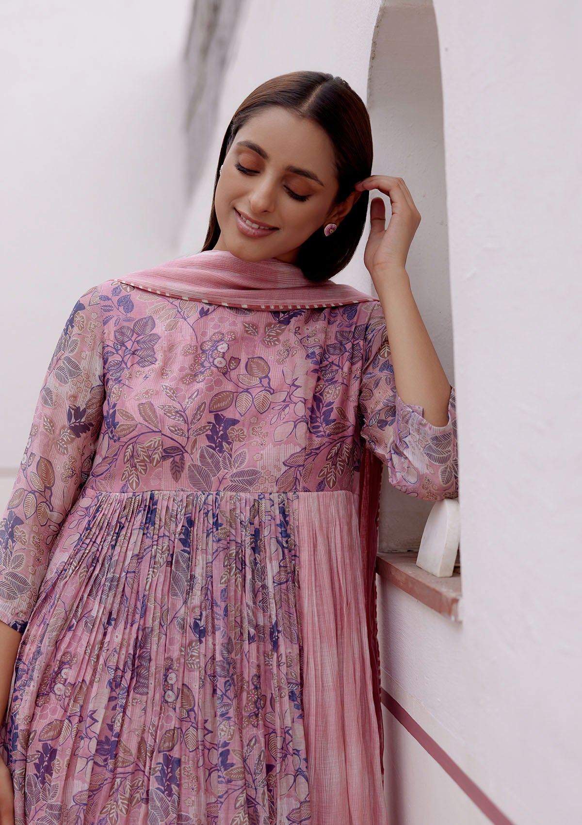 Tulip Printed Anarkali set