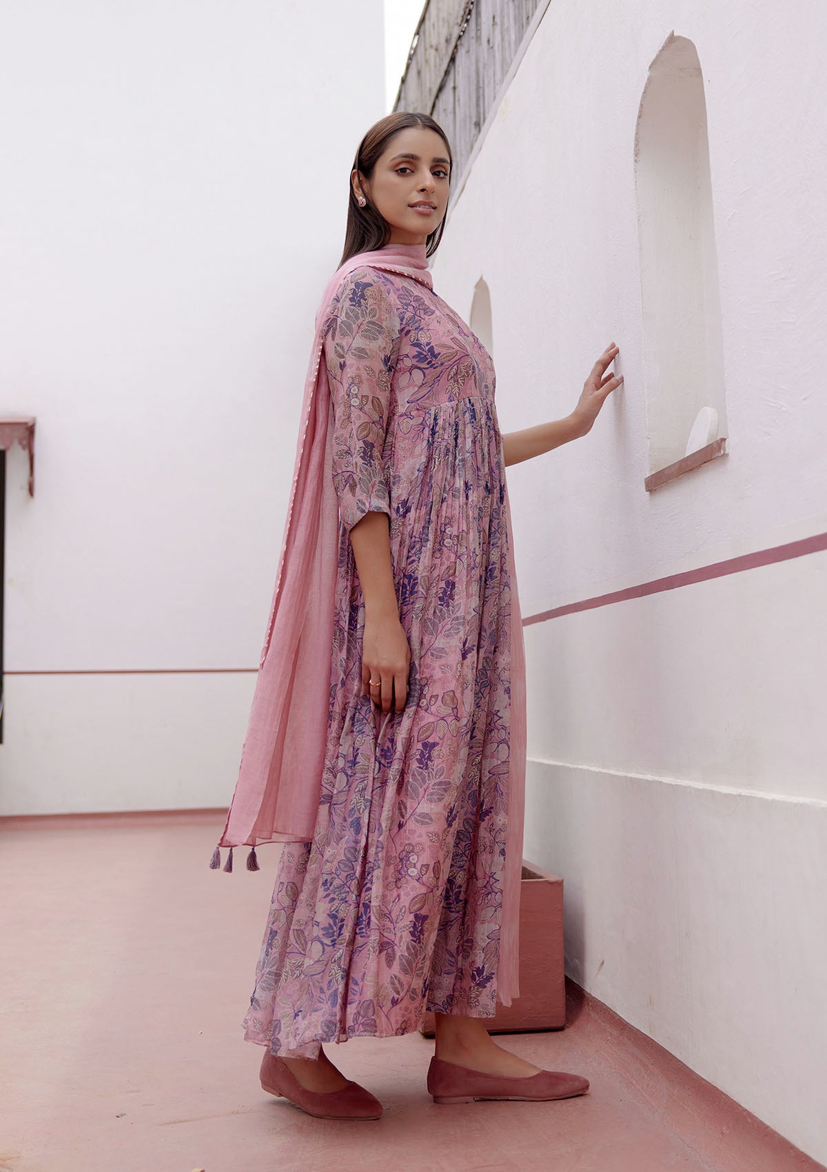 Tulip Printed Anarkali set