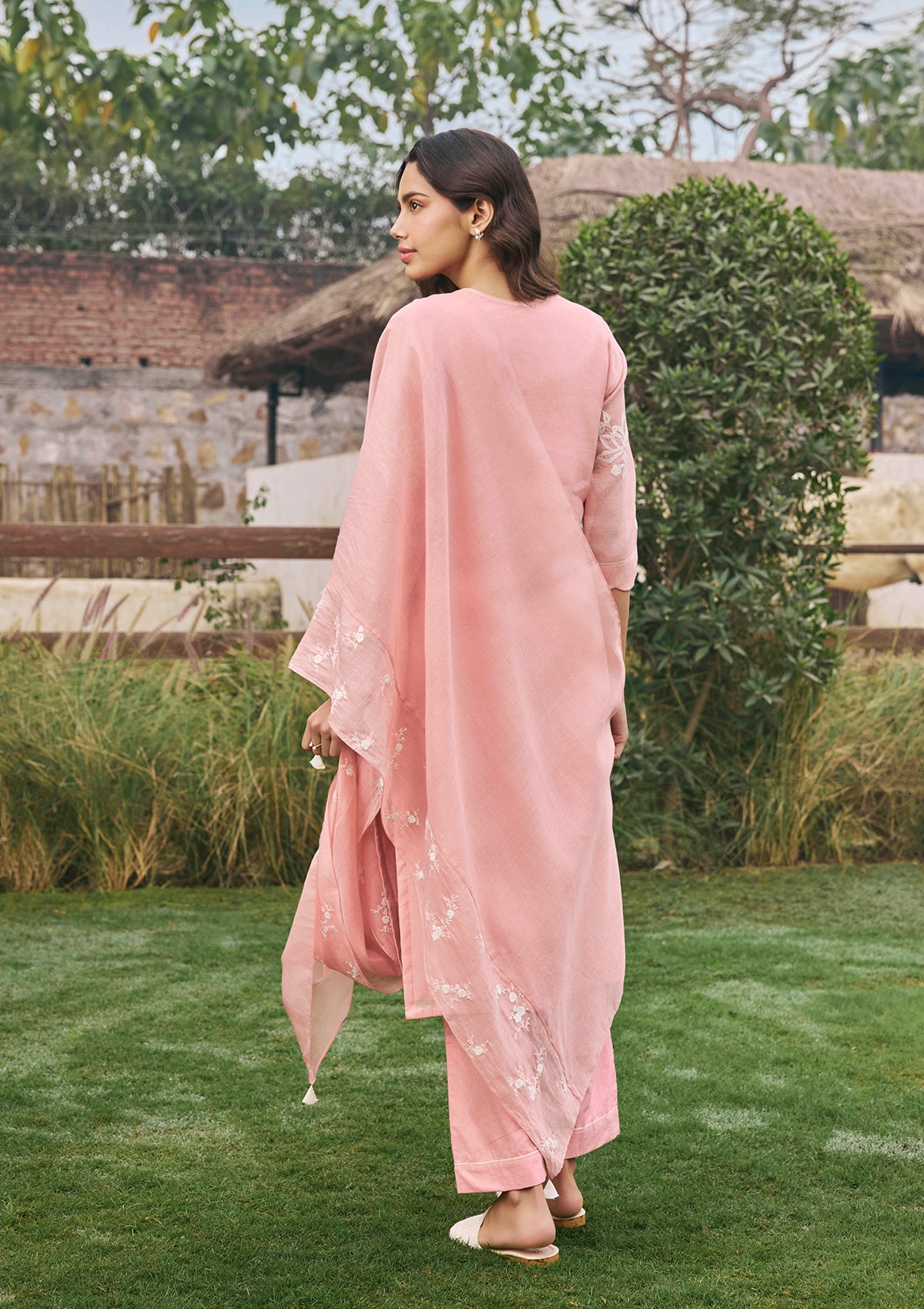 Tulip Floral Applique Kurta Set