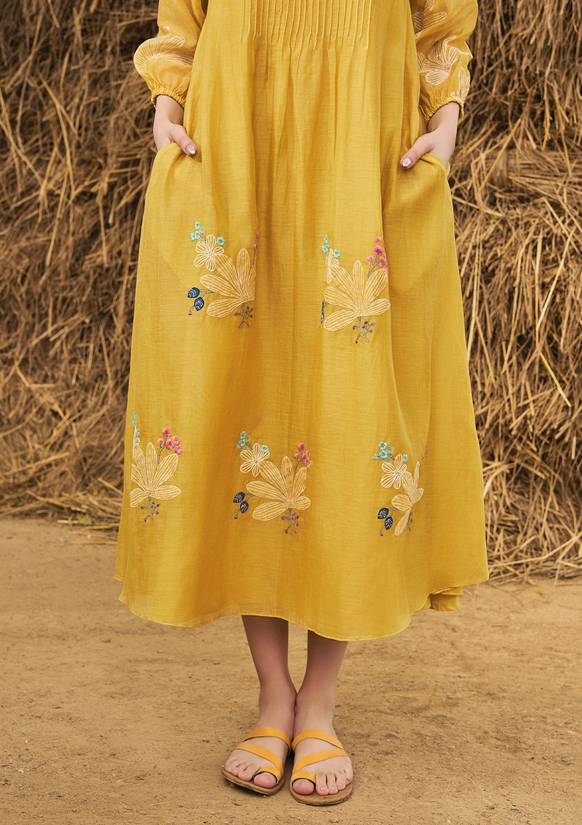 Daffodil Pintuck dress