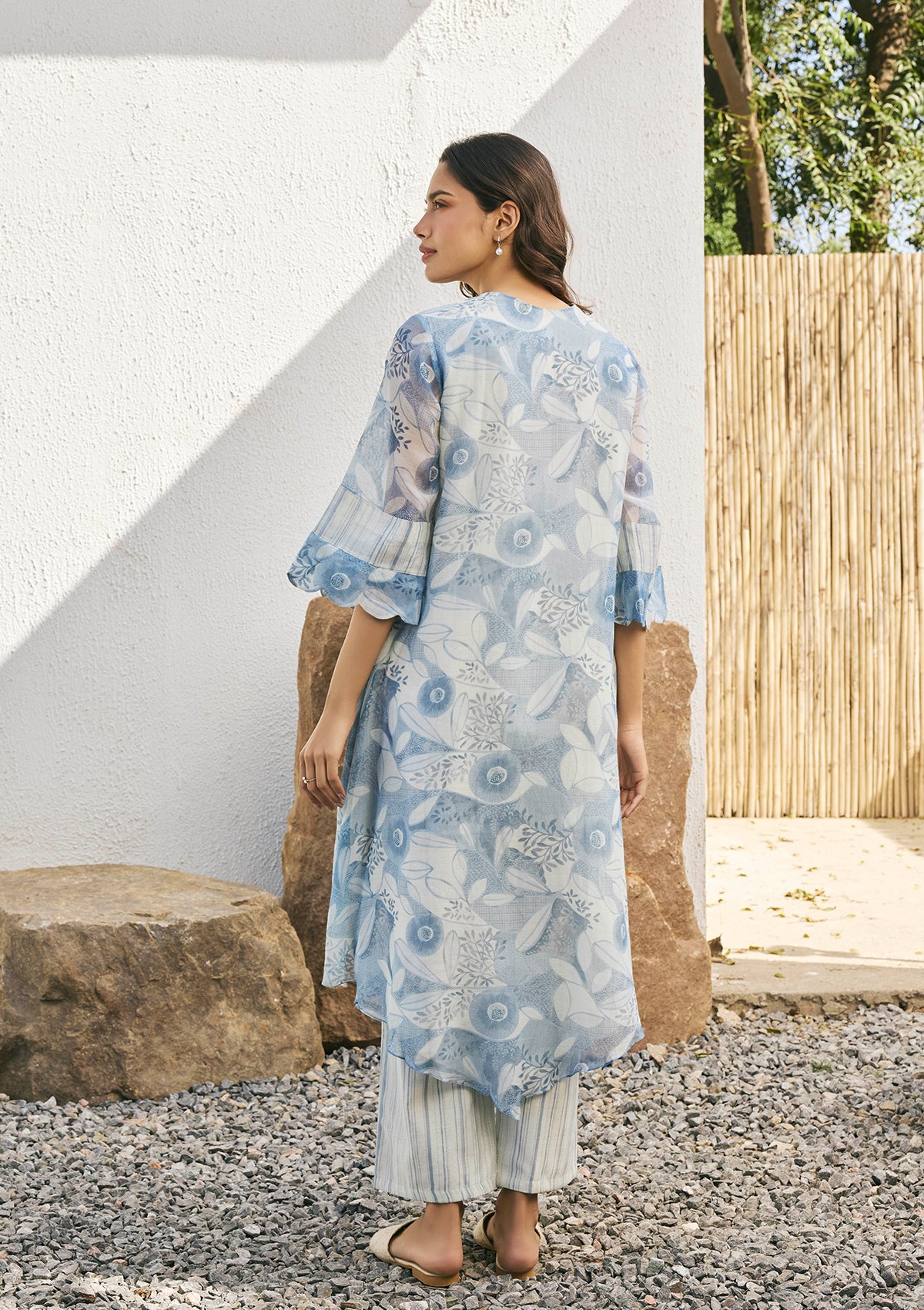 Powder Blue Pintuck Co-ord Set