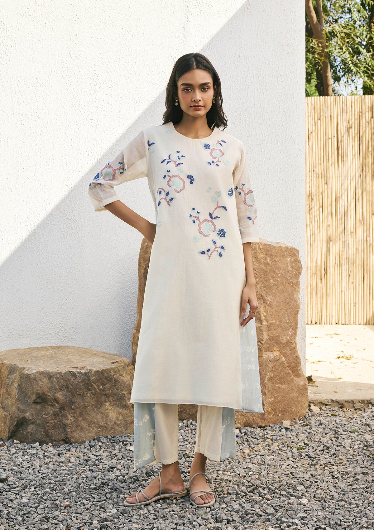 Pearl Applique Floral Co-ord Set