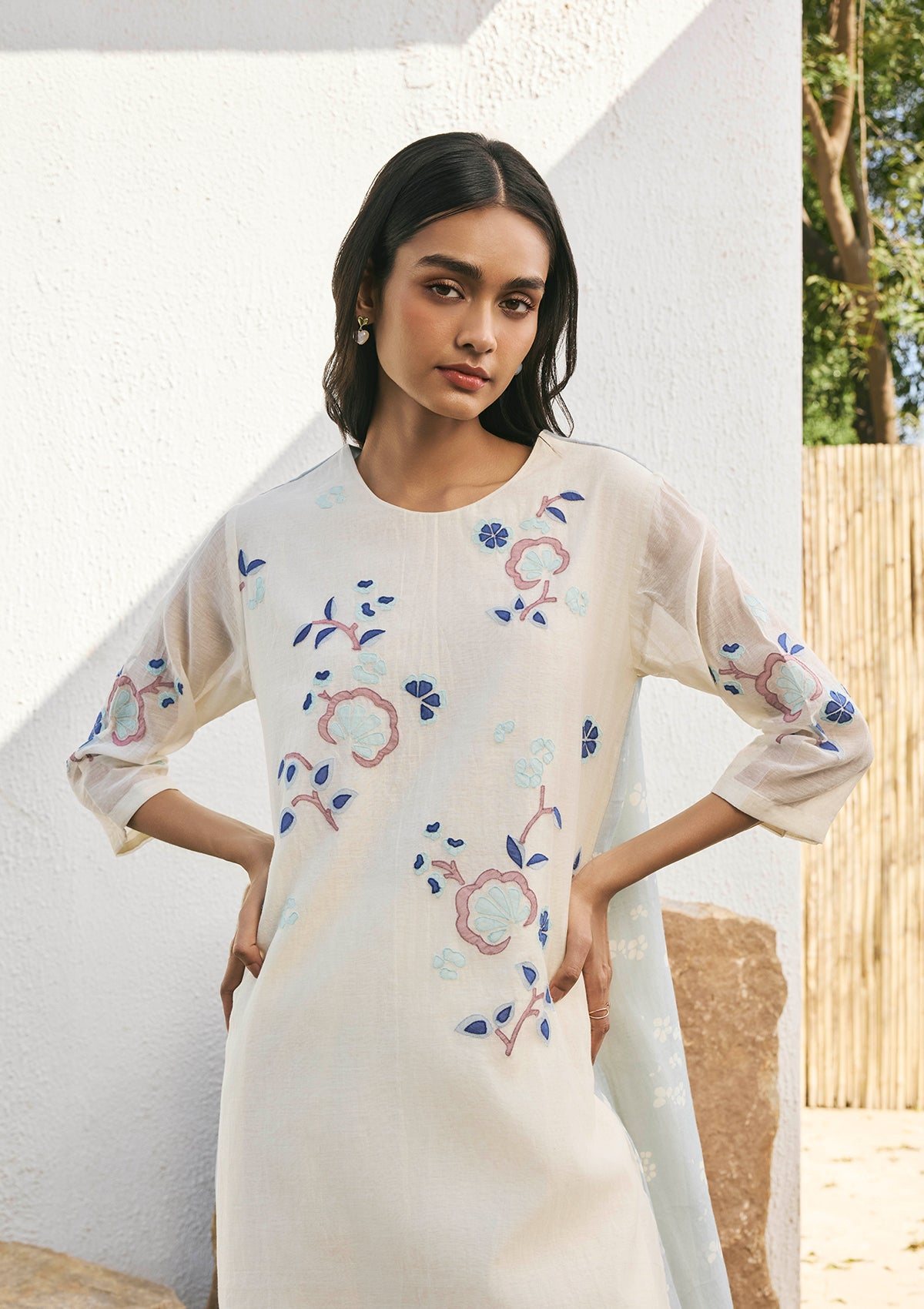 Pearl Applique Floral Co-ord Set