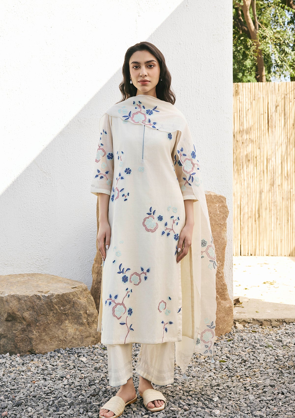 Pearl Applique Kurta Set