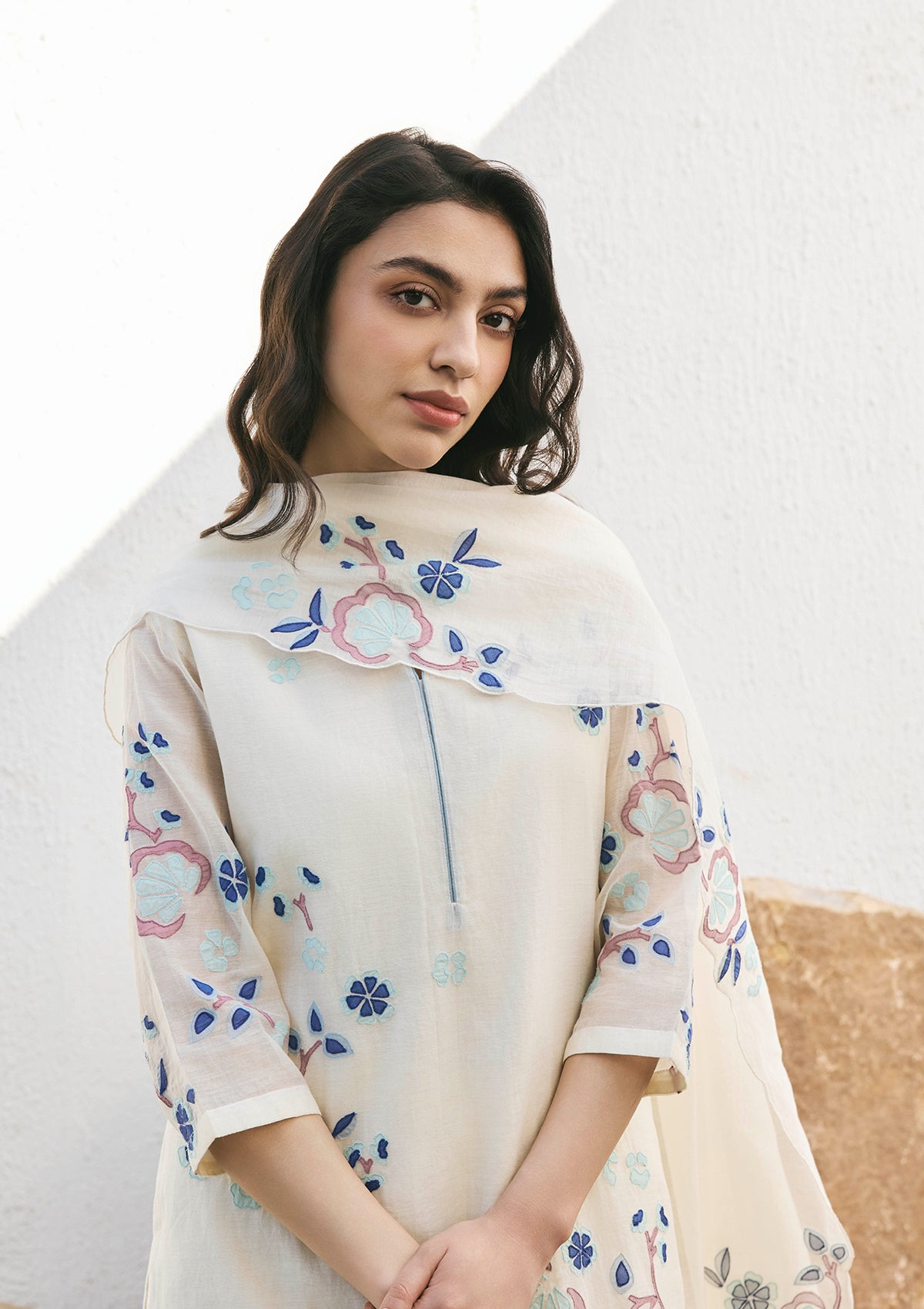 Pearl Applique Kurta Set