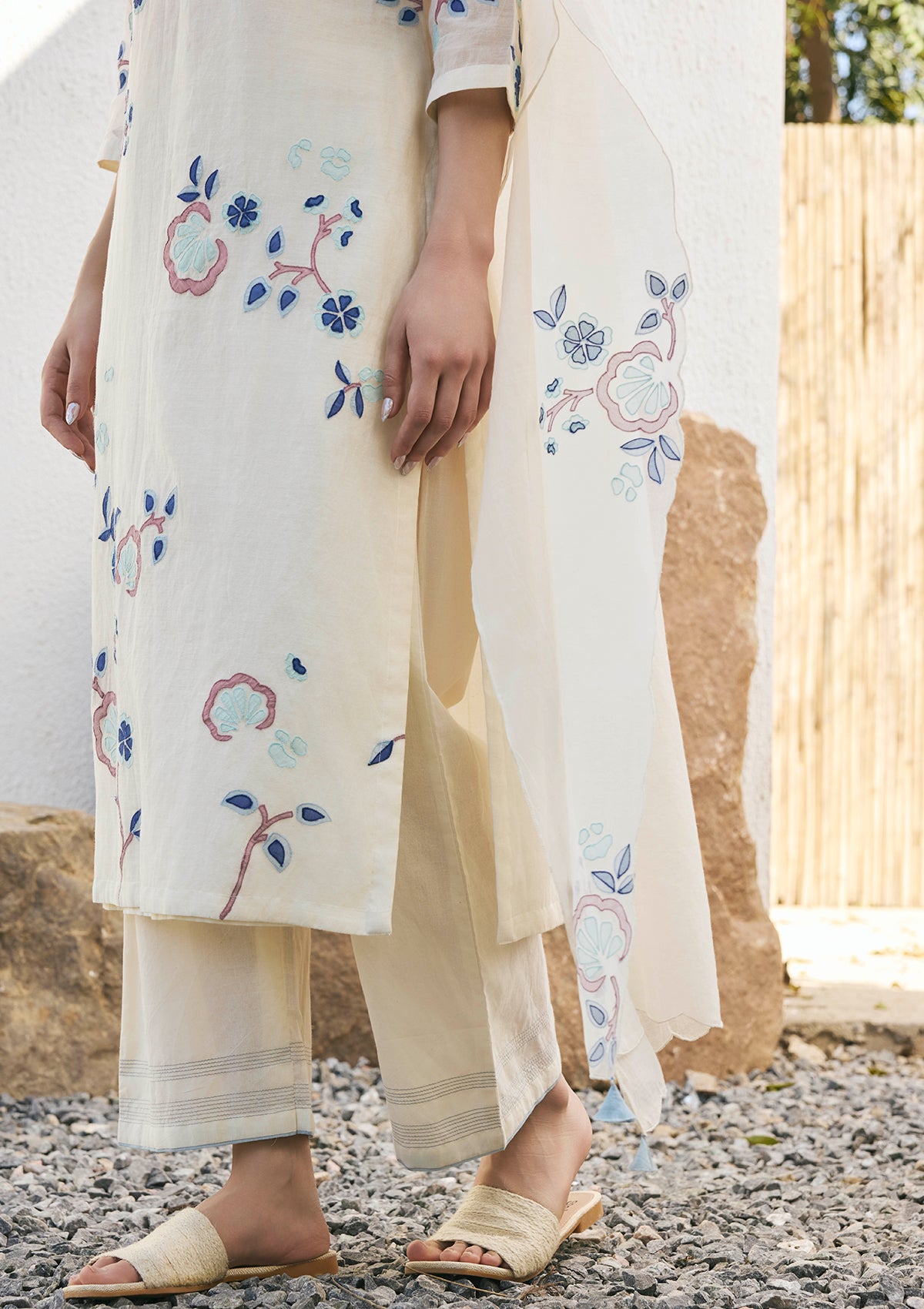 Pearl Applique Kurta Set