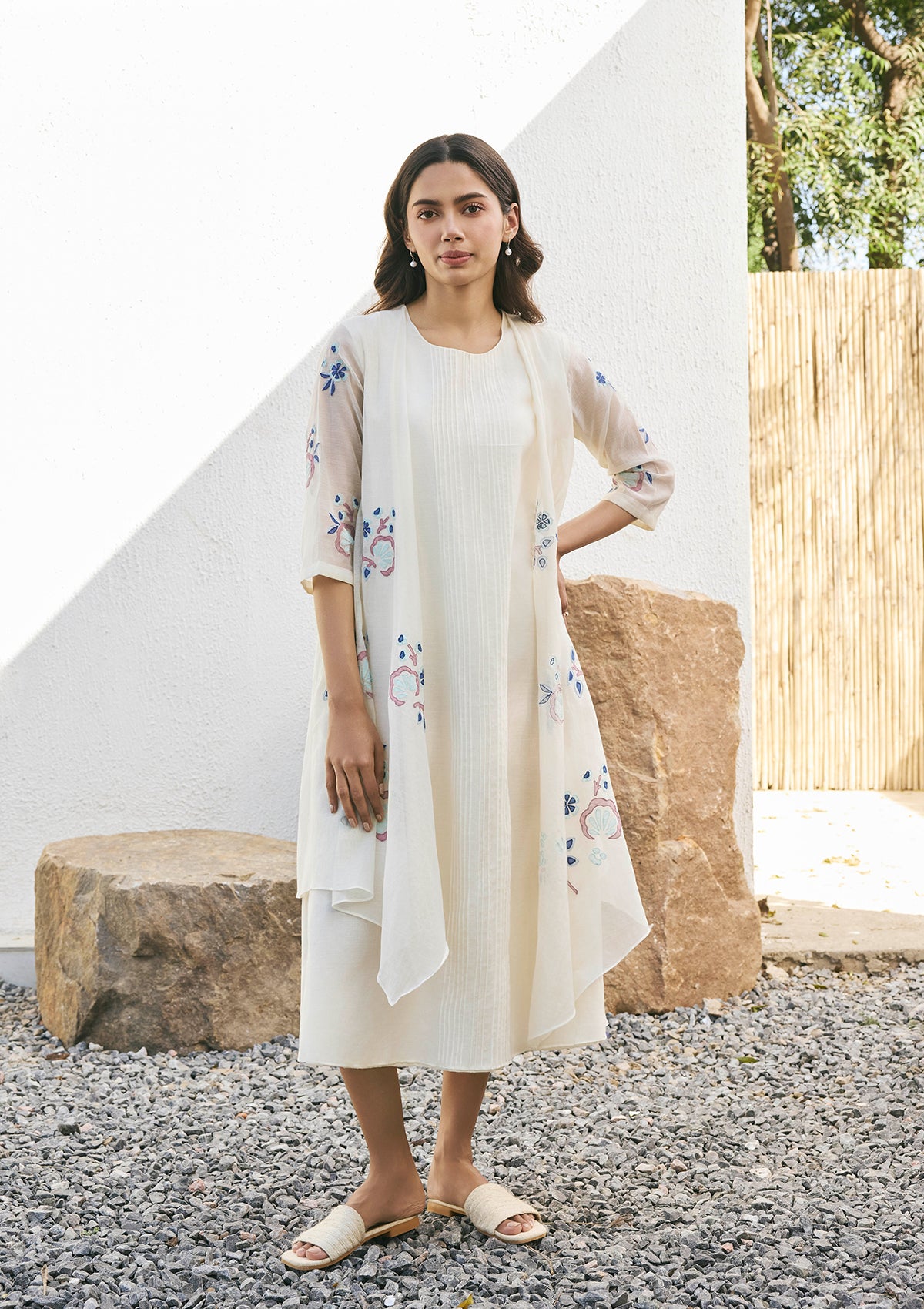 Pearl Applique Jacket Dress