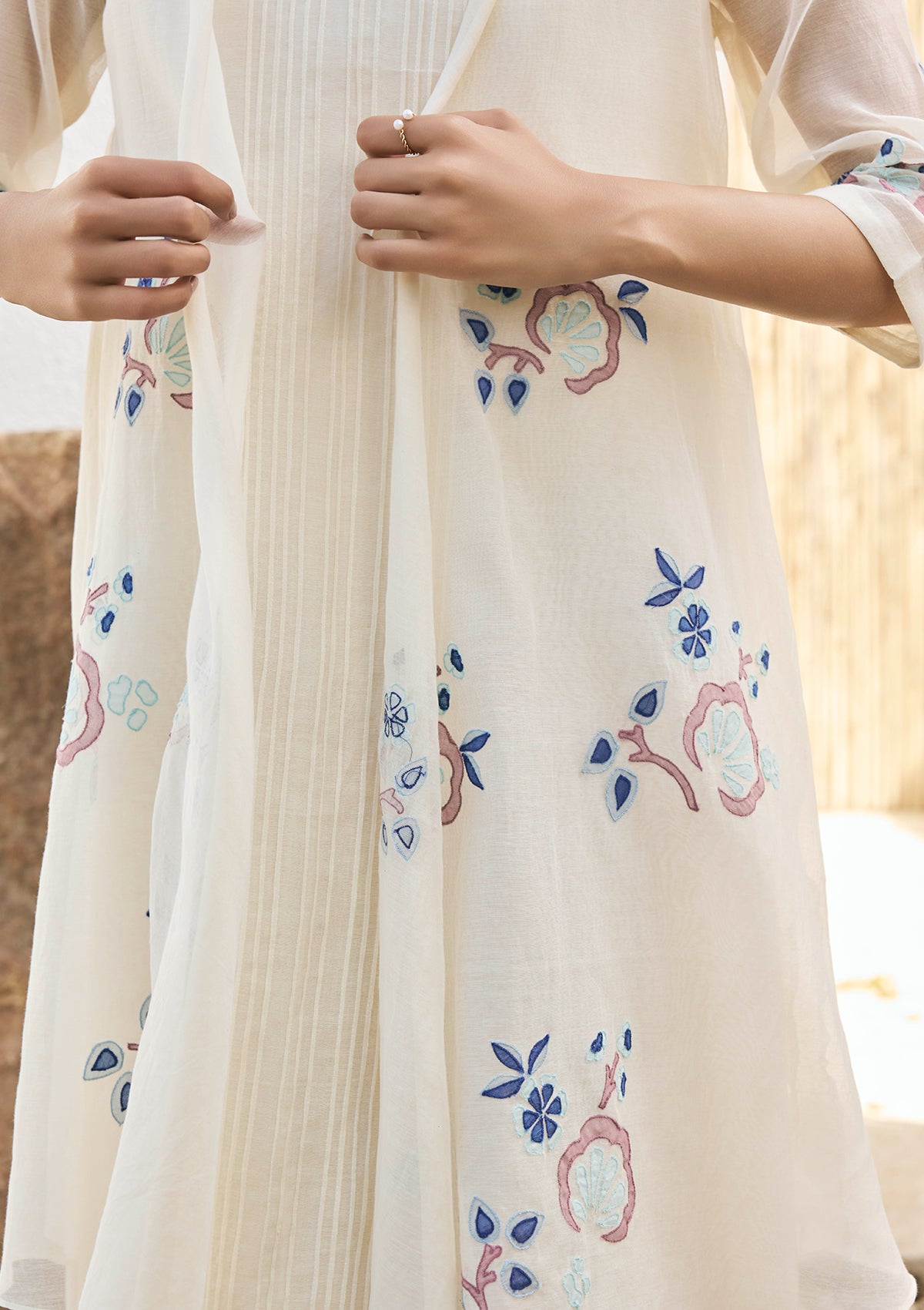 Pearl Applique Jacket Dress