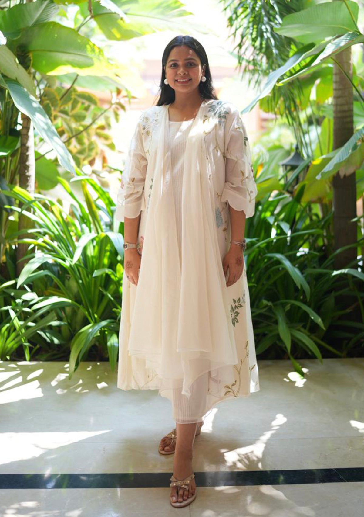 Pearl Embroidered Jacket Dress