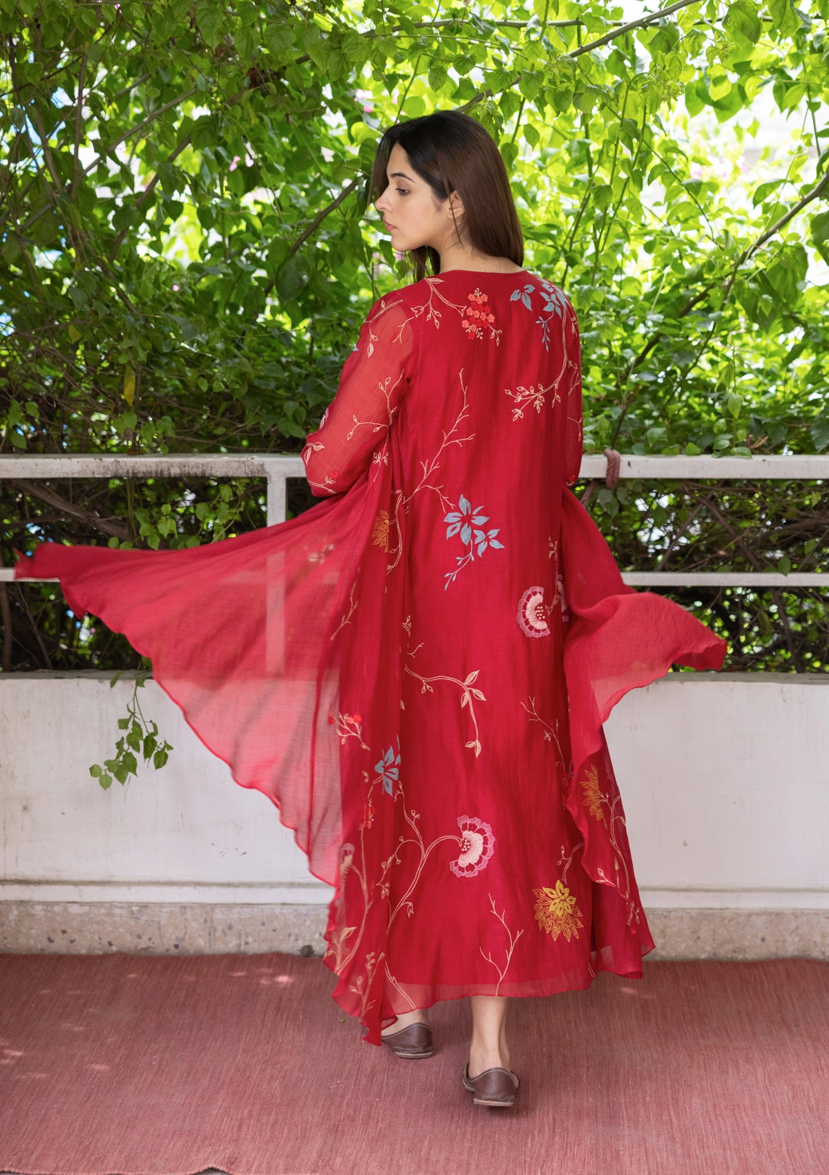 CAMELLIA APPLIQUE JACKET SET