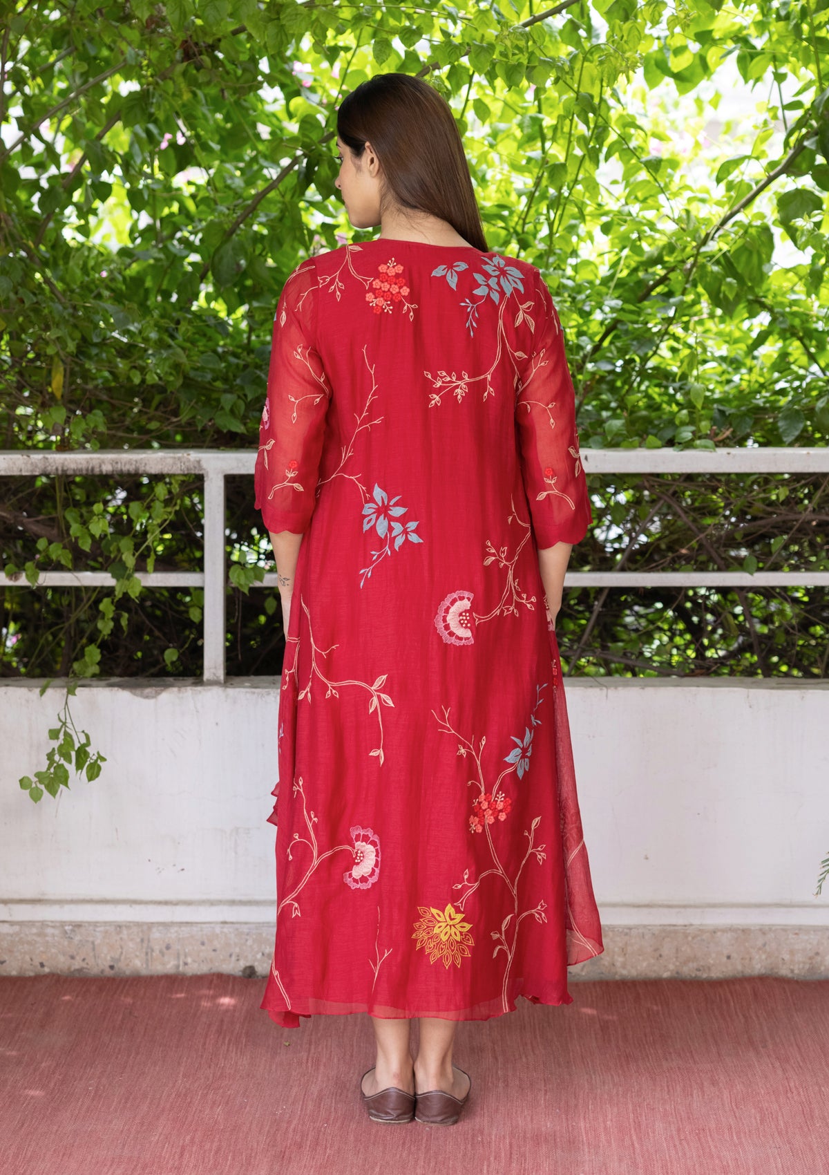 CAMELLIA APPLIQUE JACKET SET