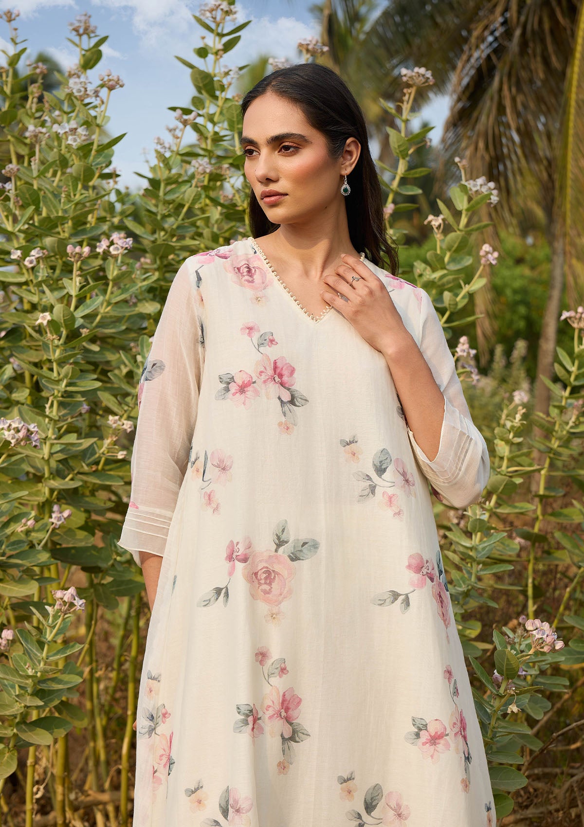 Ivory Floral Co-ord Set