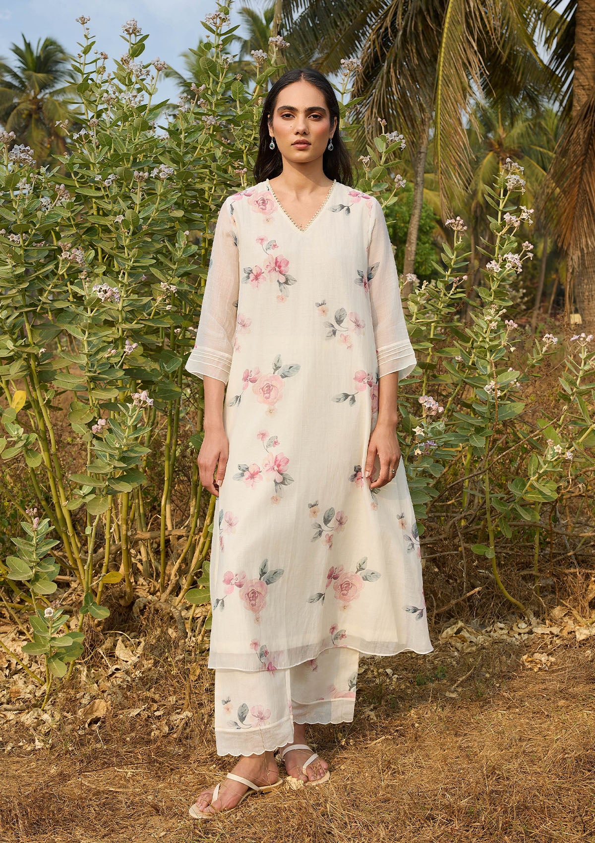 Ivory Floral Co-ord Set