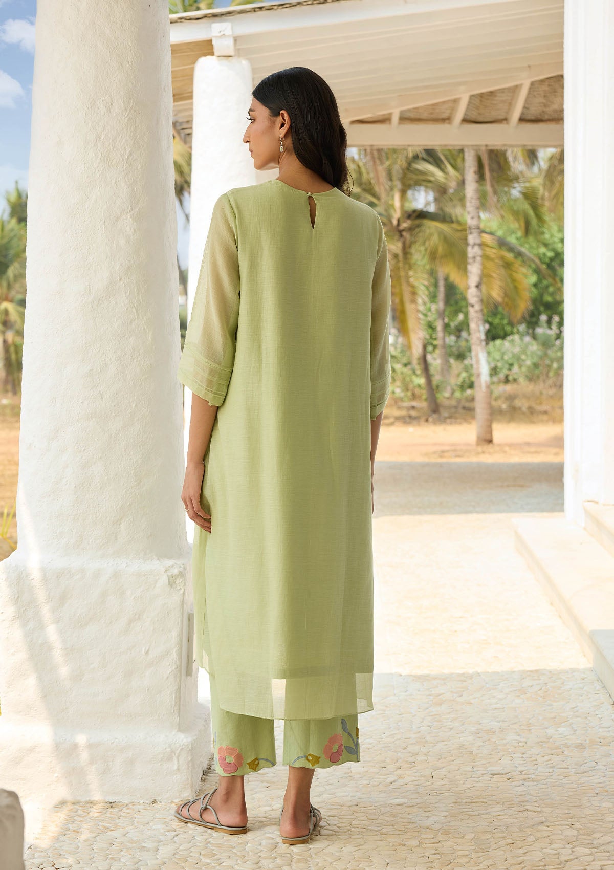 Lime Applique Co-ord Set
