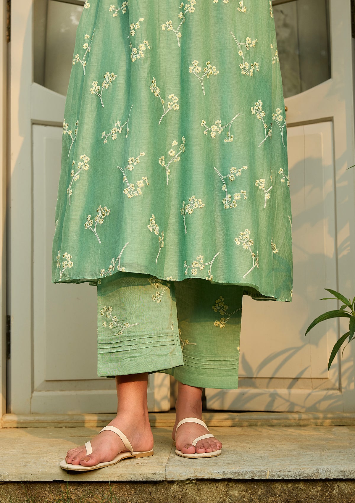 Verdant Embroidered Floral Co-ord Set