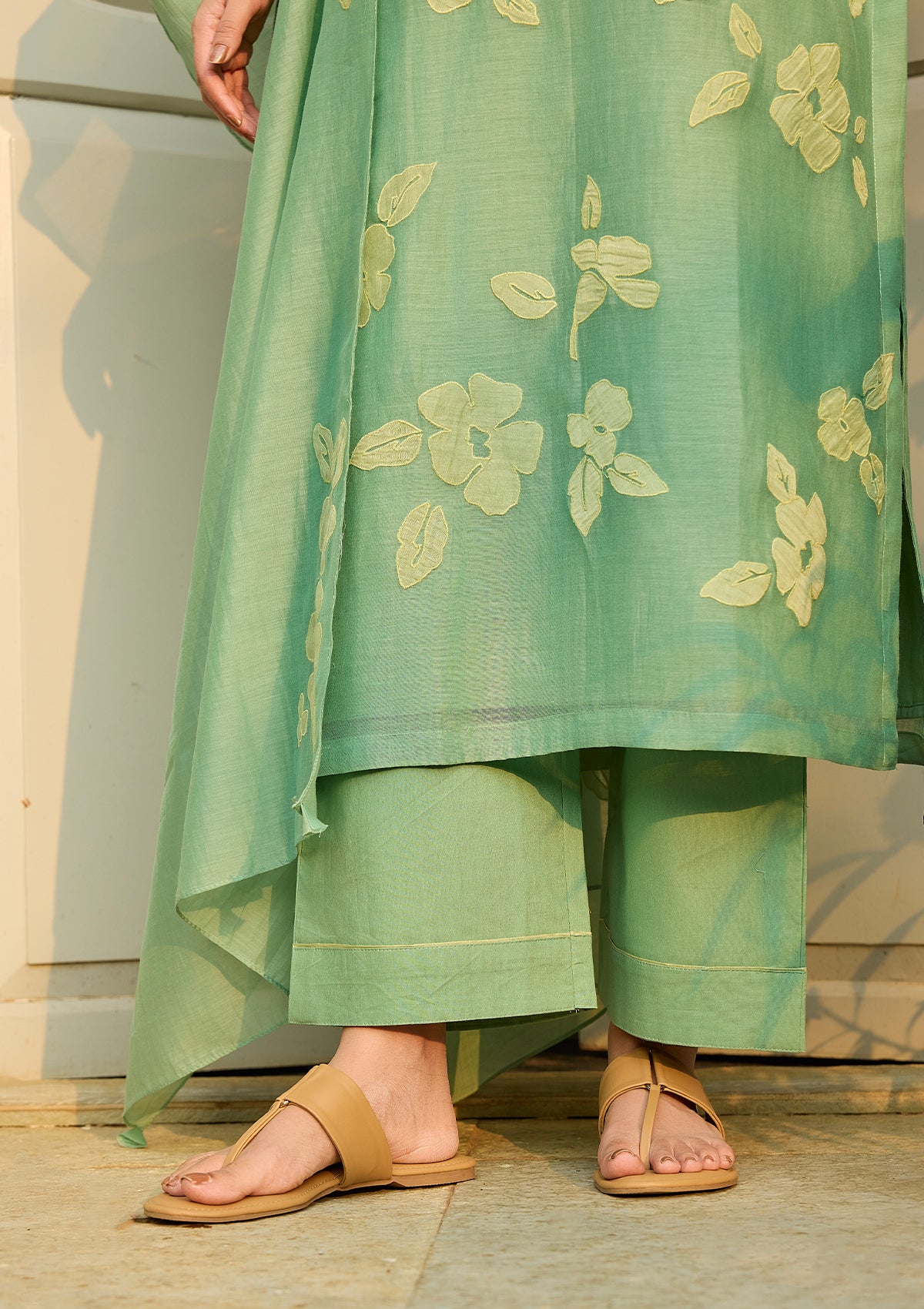 Verdant Applique Kurta Set