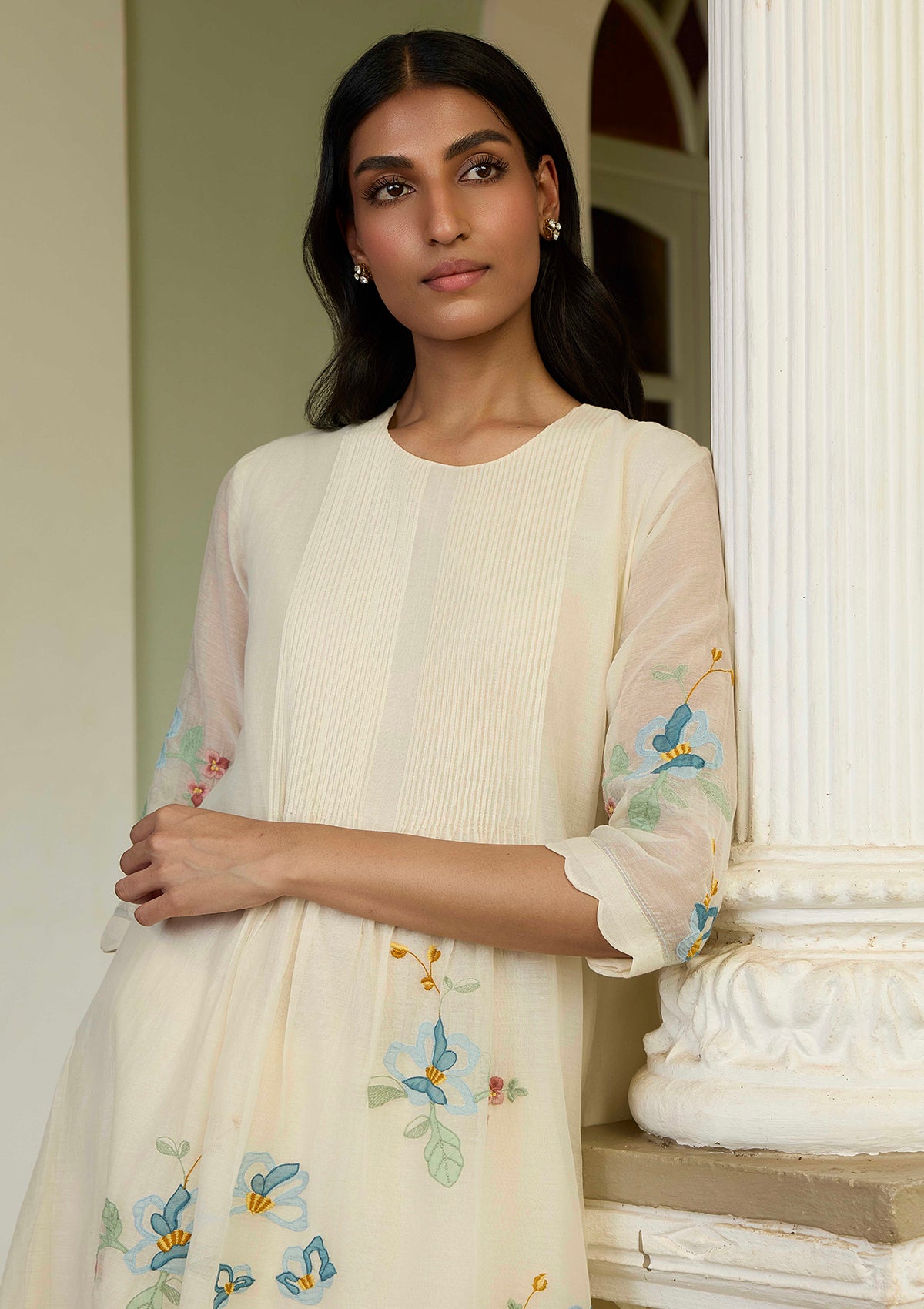 Ivory Applique Co-ord Set