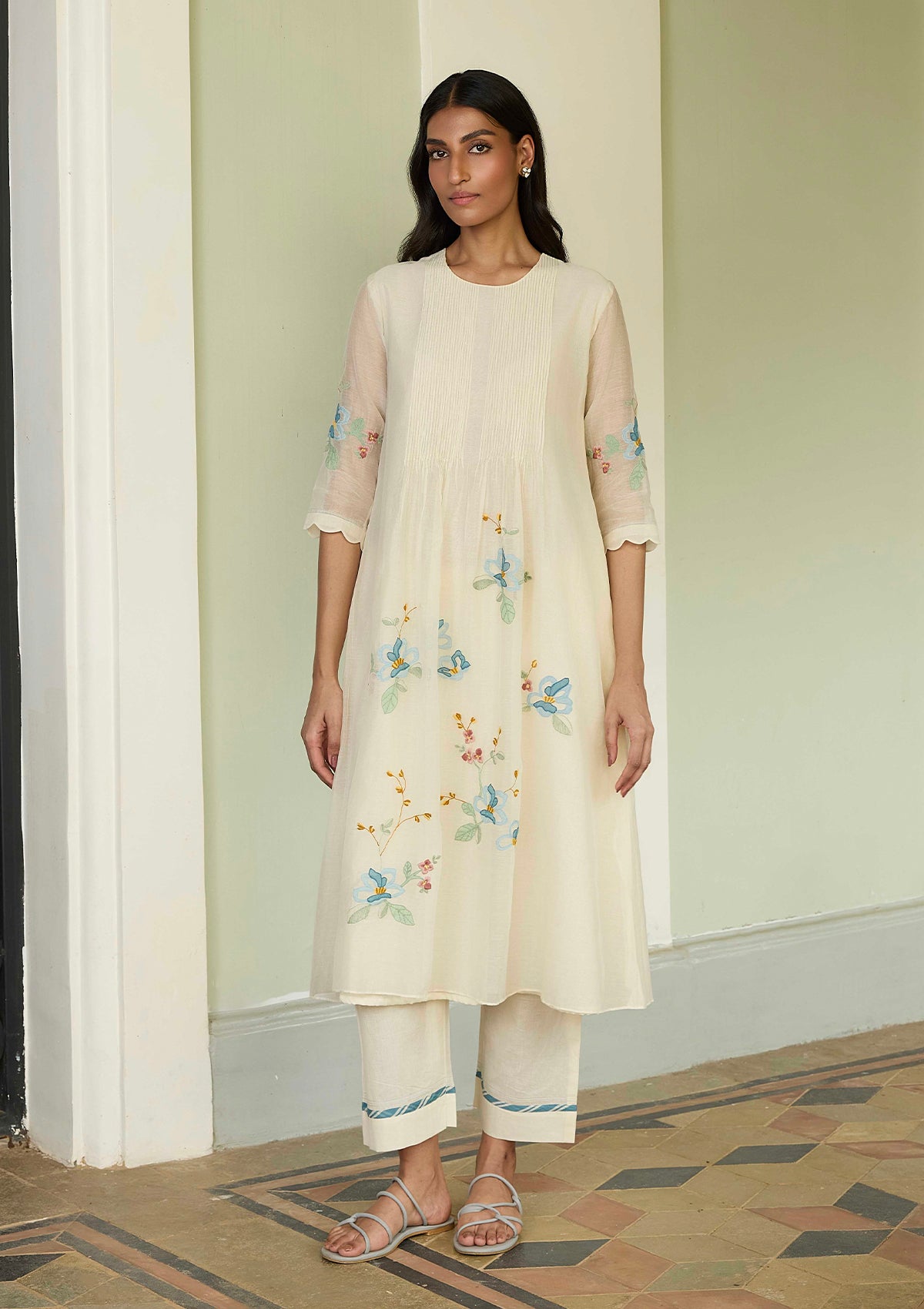 Ivory Applique Co-ord Set