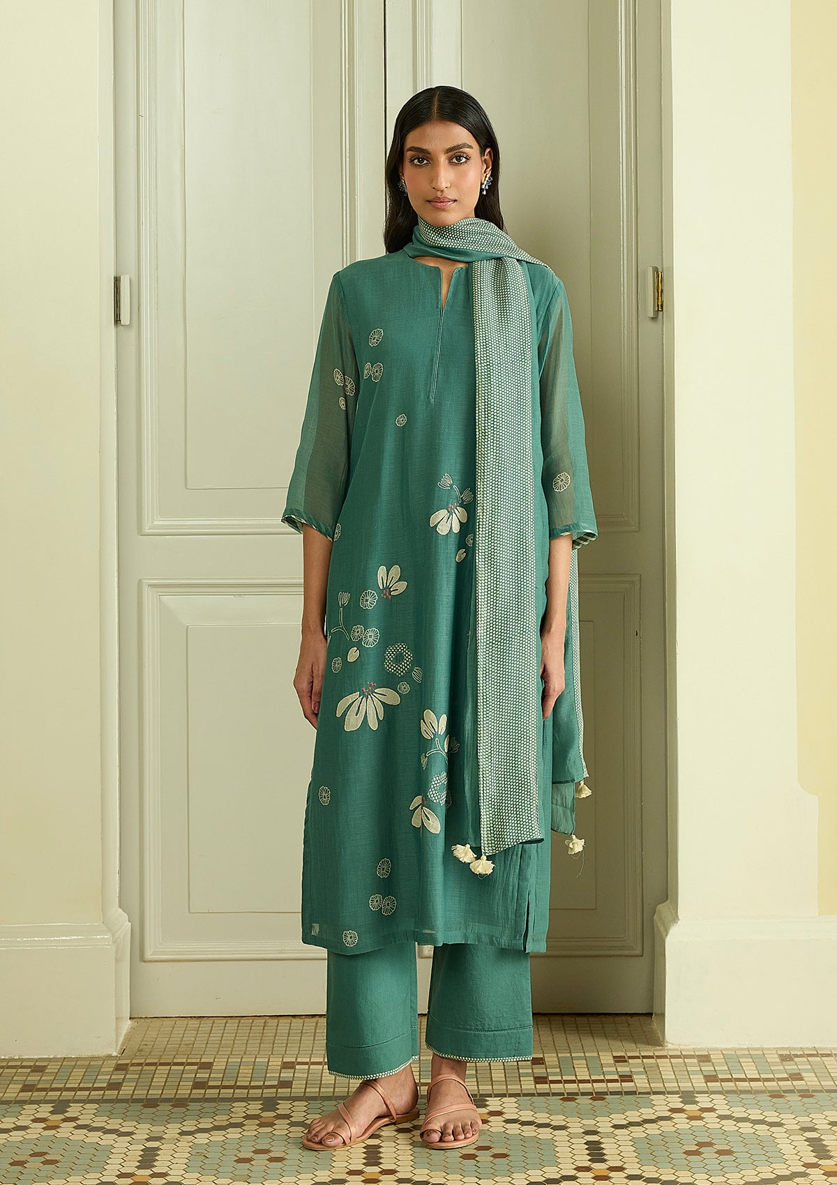 Emerald Applique Kurta Set