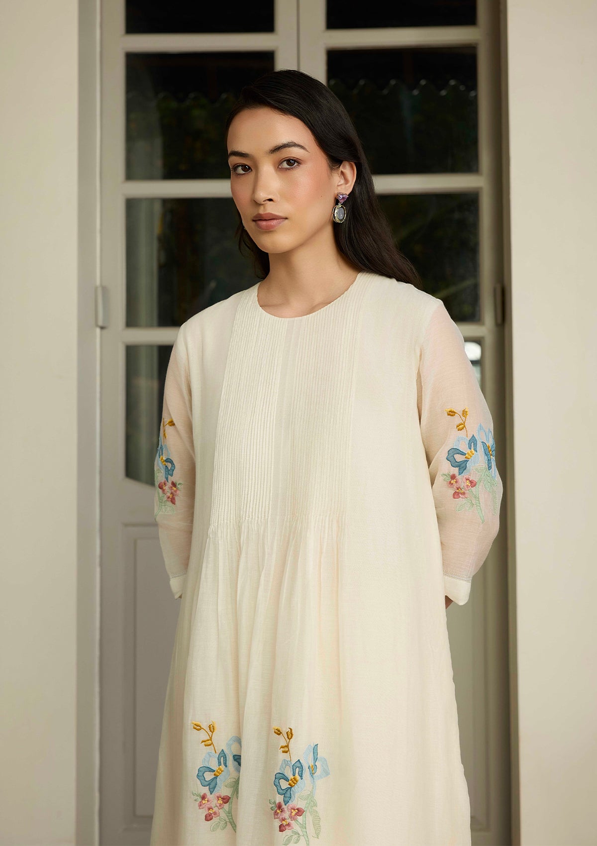 Ivory Pintuck Co-ord Set