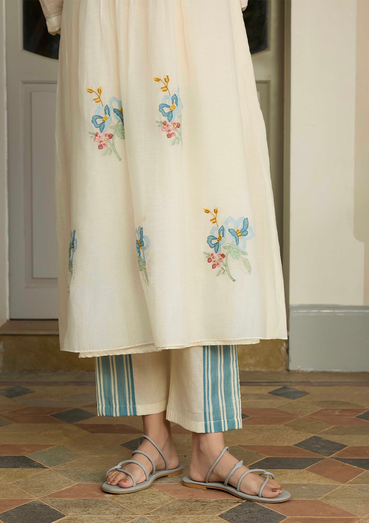 Ivory Pintuck Co-ord Set