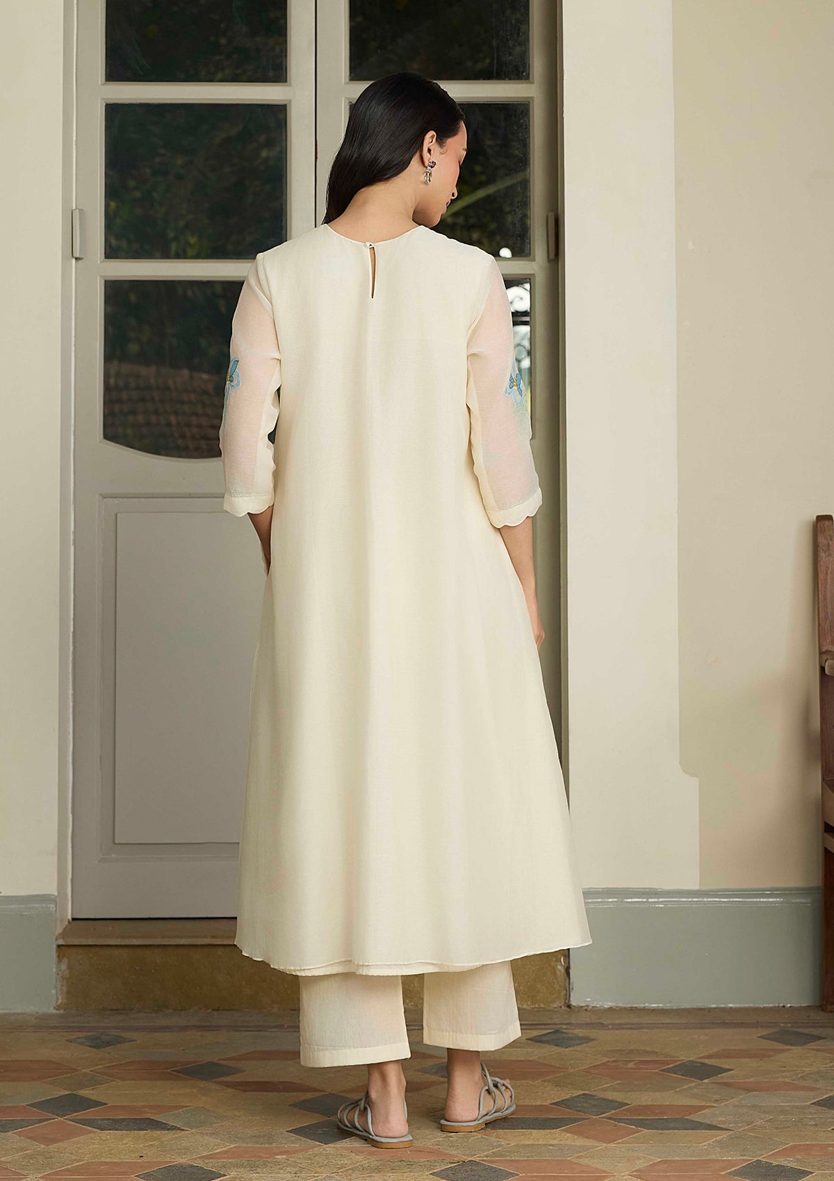 Ivory Pintuck Co-ord Set