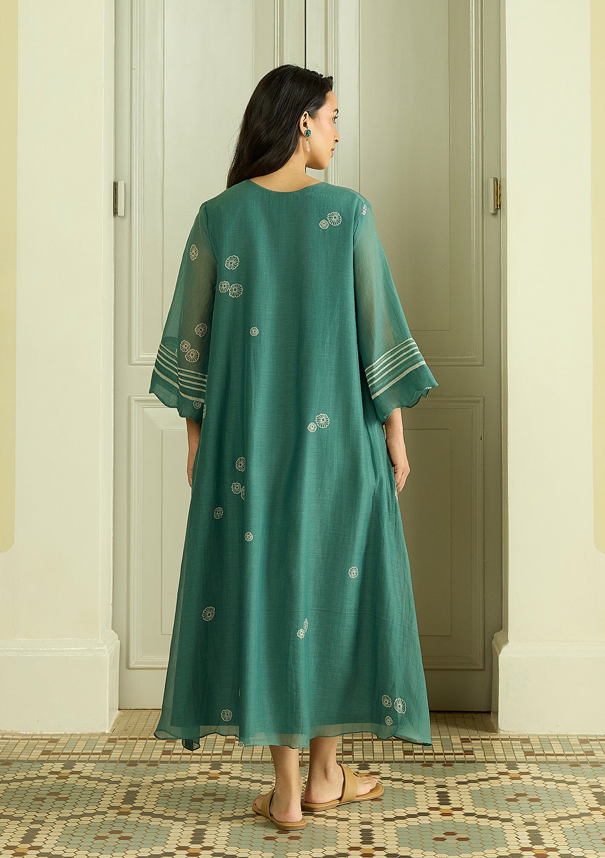 Emerald Applique Dress