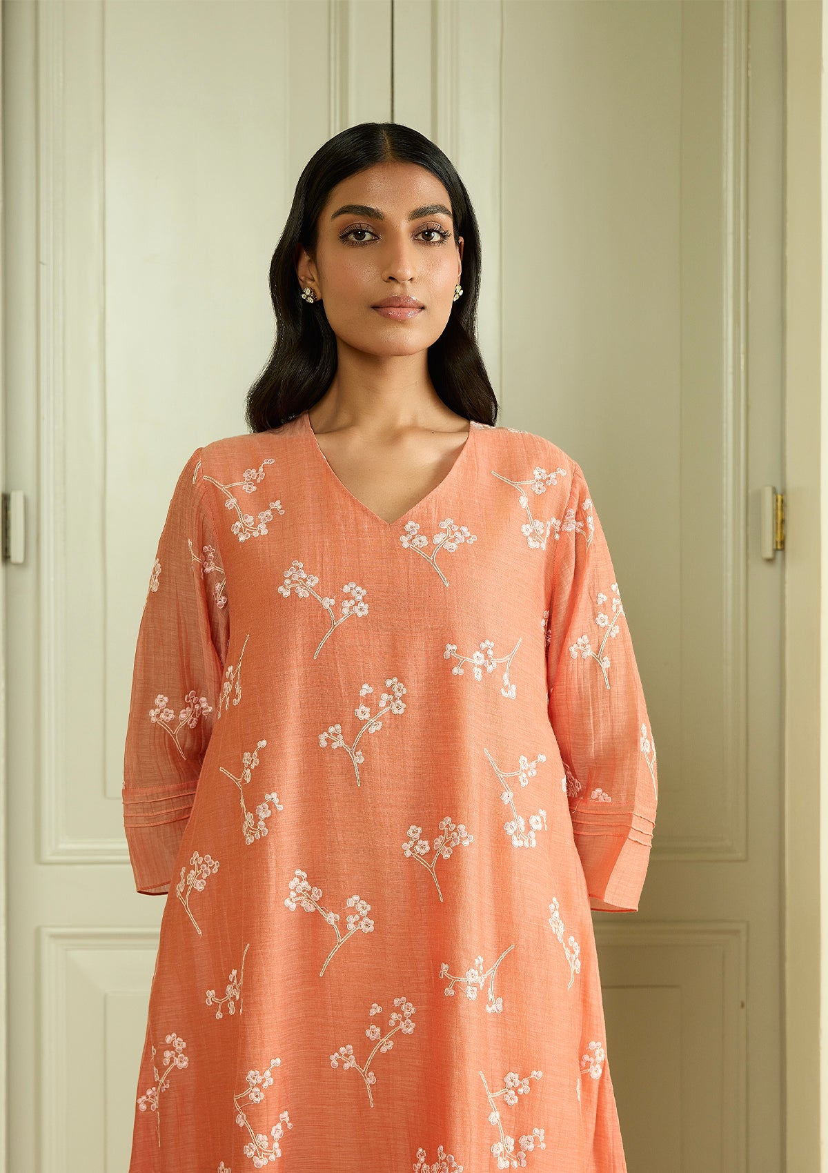 Tangerine Embroidered Co-ord Set