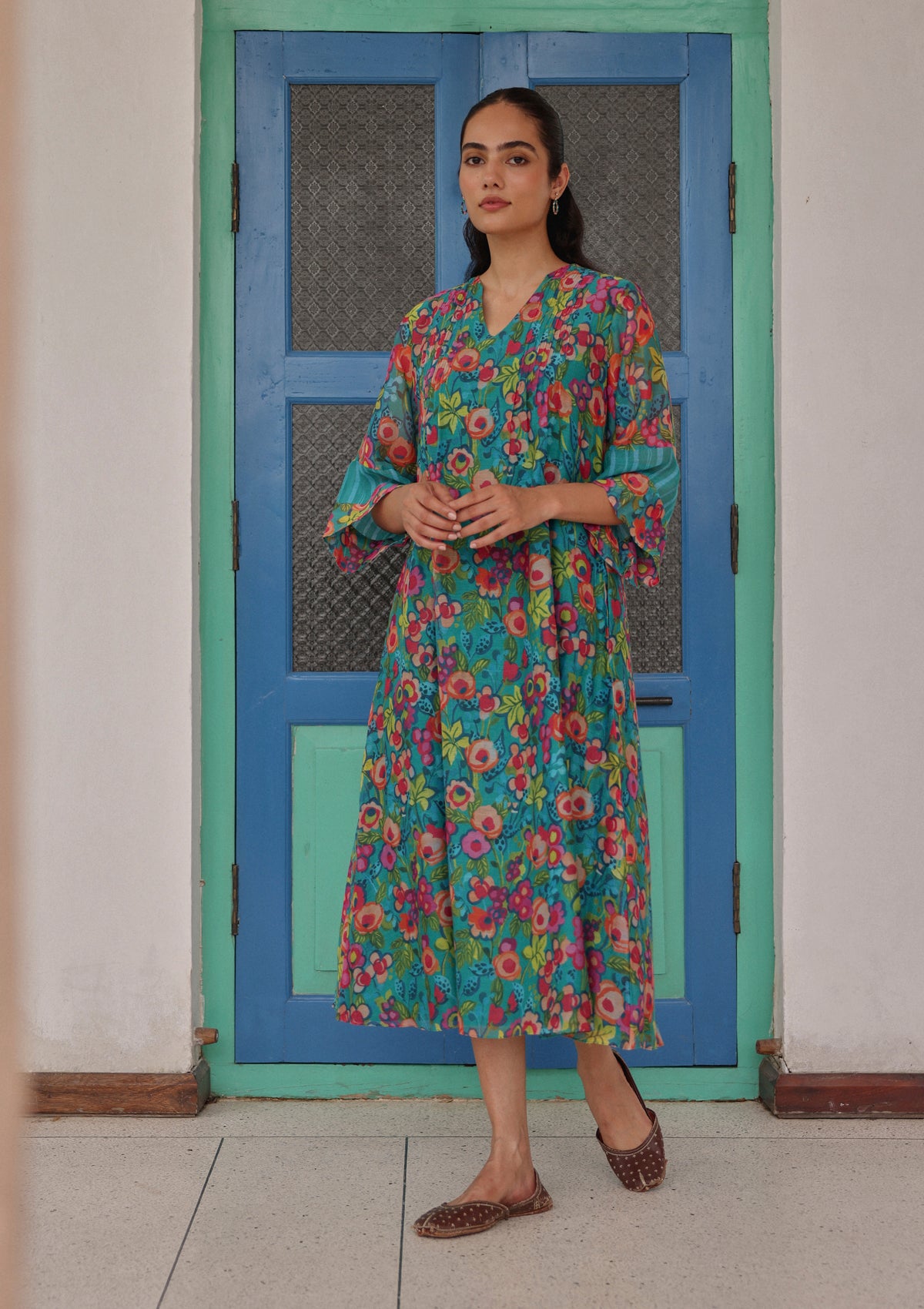 Teal Bloom Dress