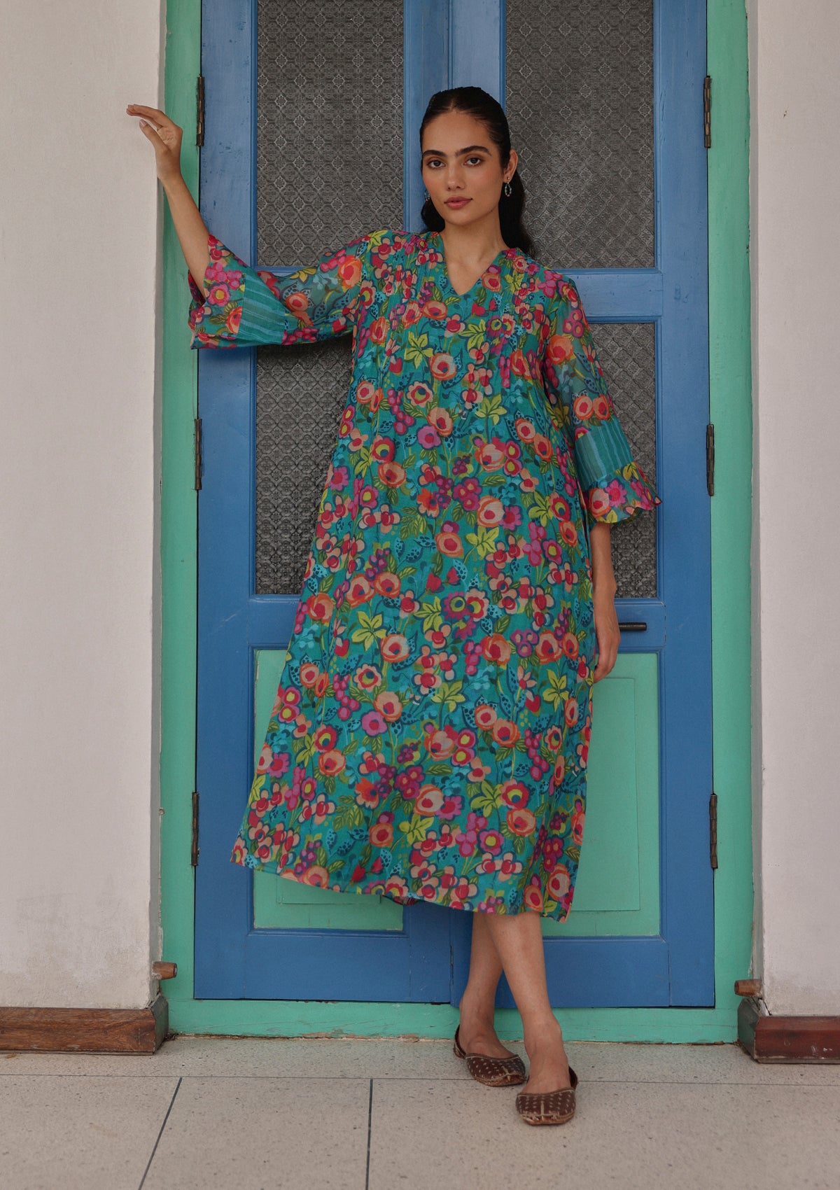 Teal Bloom Dress