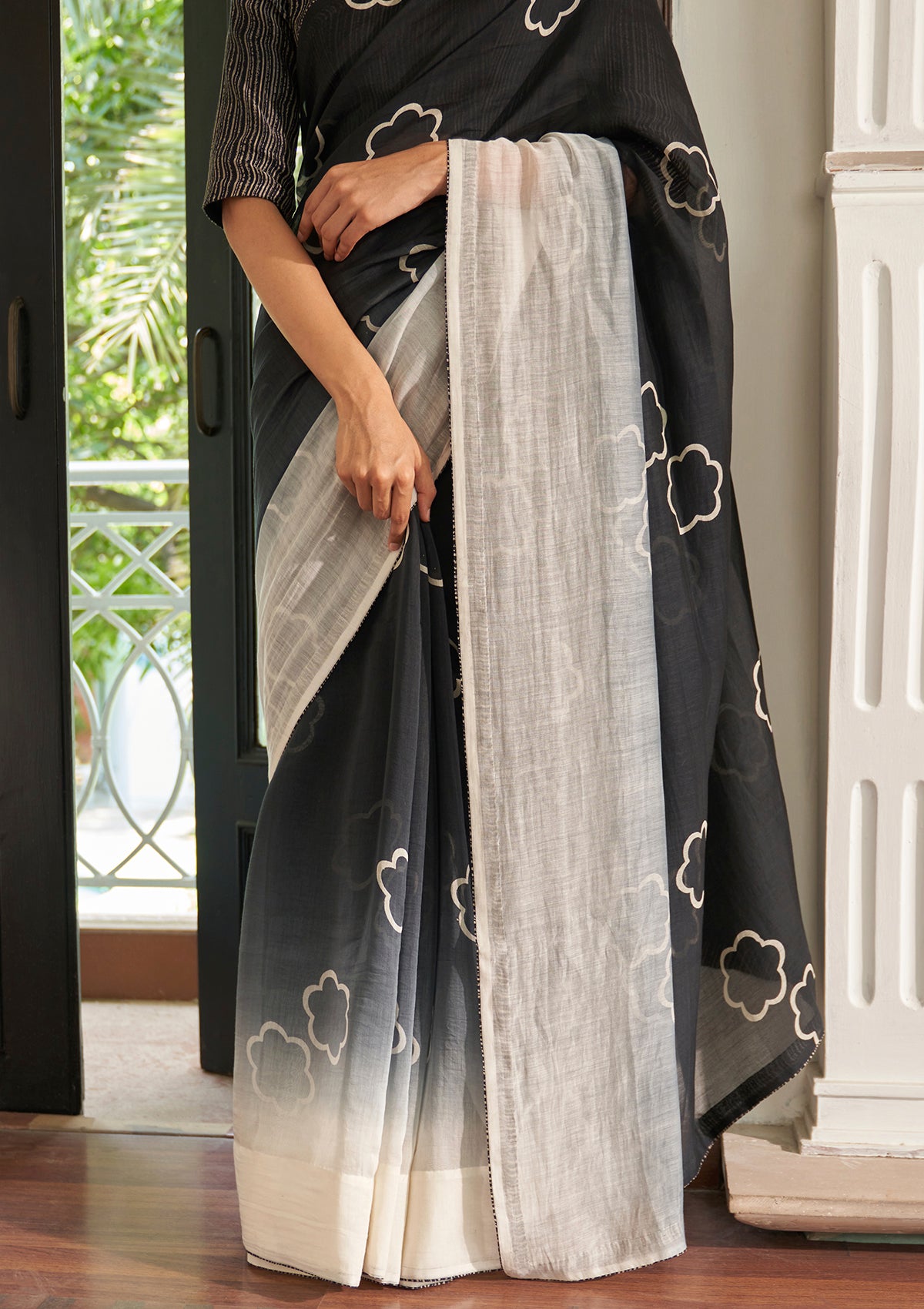 Noir Floral Saree