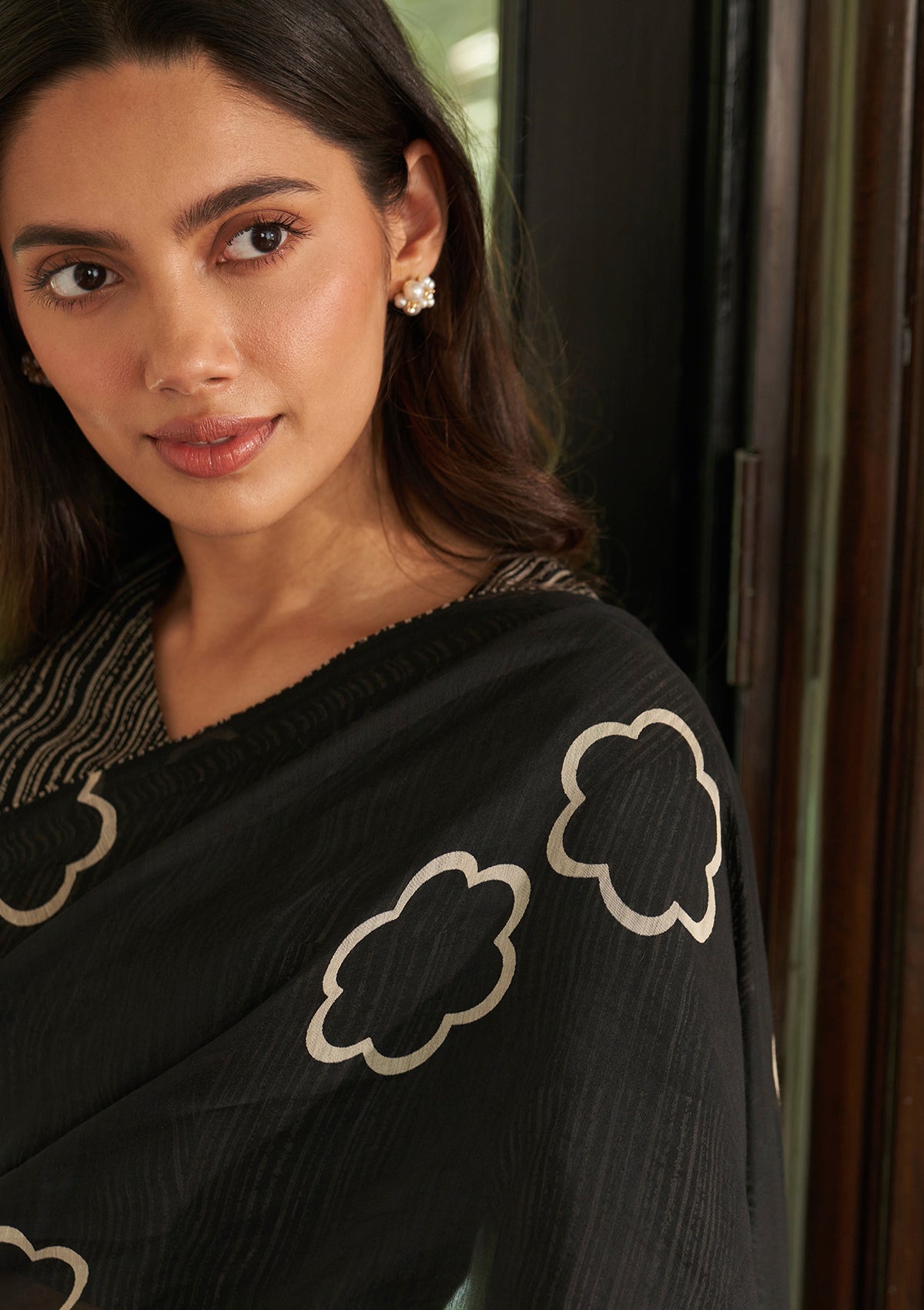 Noir Floral Saree