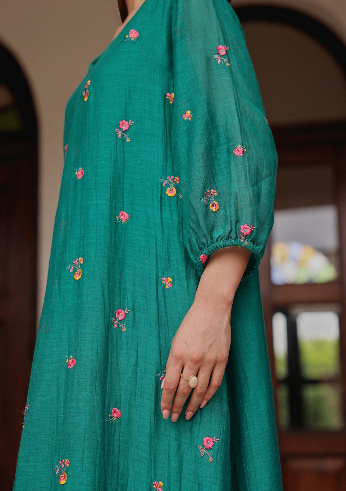 Teal Bloom Dress