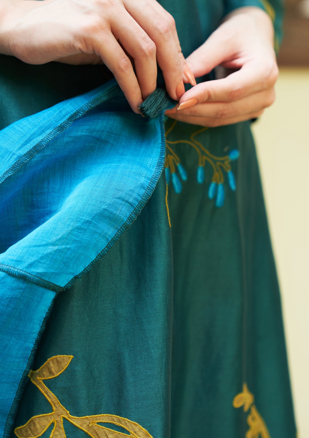 Emerald Applique Kurta Set