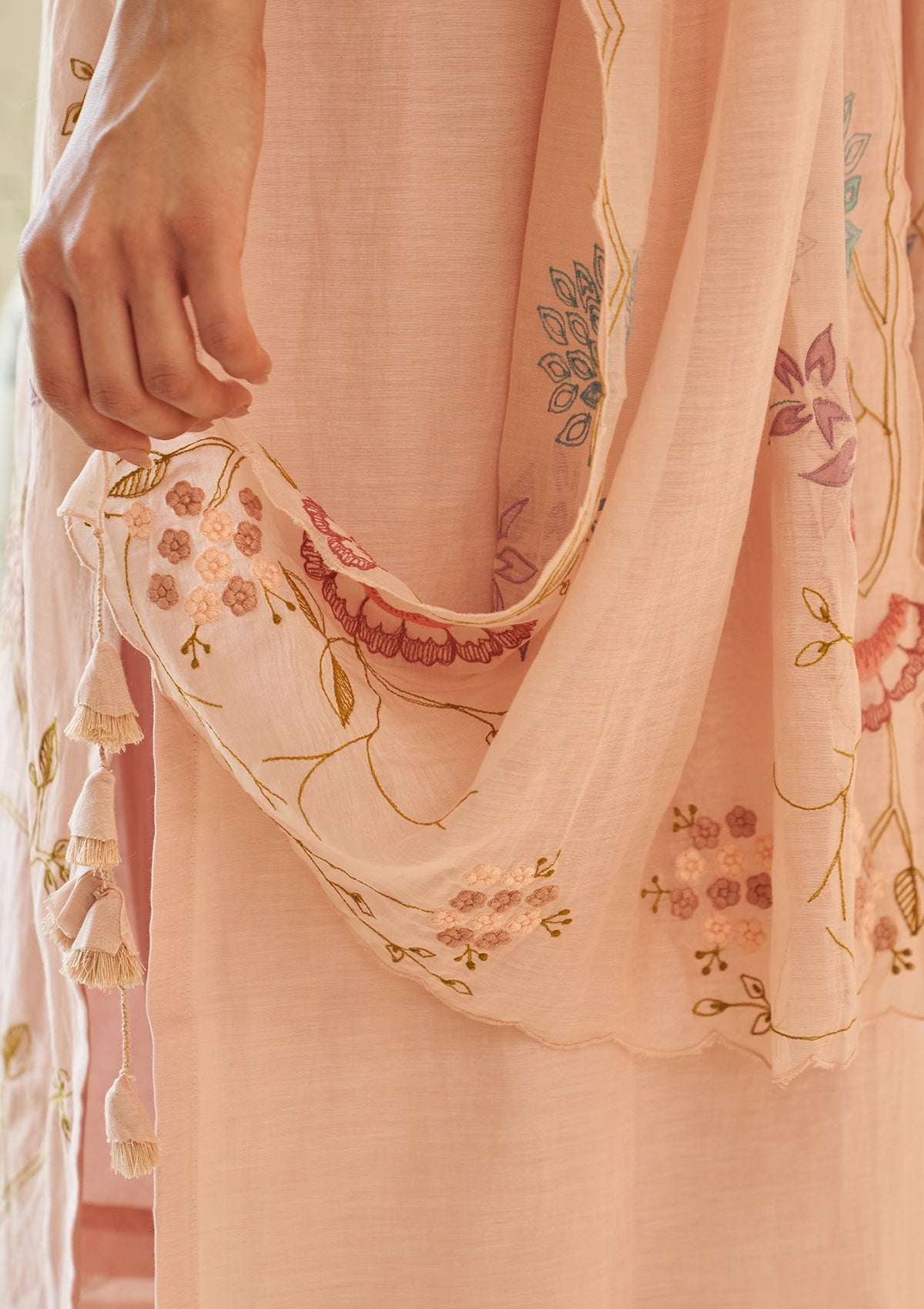 Magnolia Applique Embroidered Kurta Set