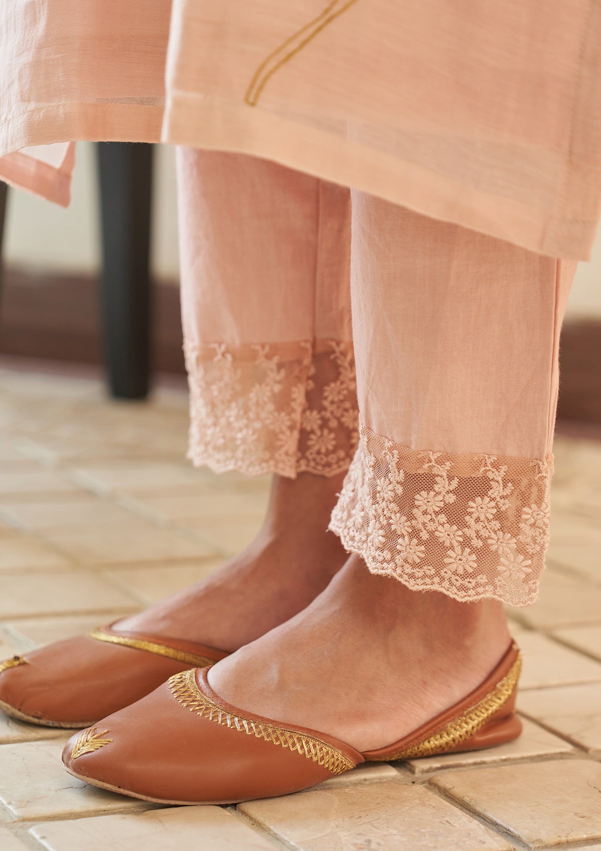 Magnolia Applique Embroidered Kurta Set