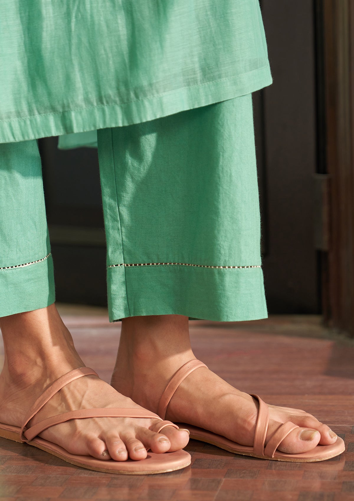 Mint Floral Kurta Set