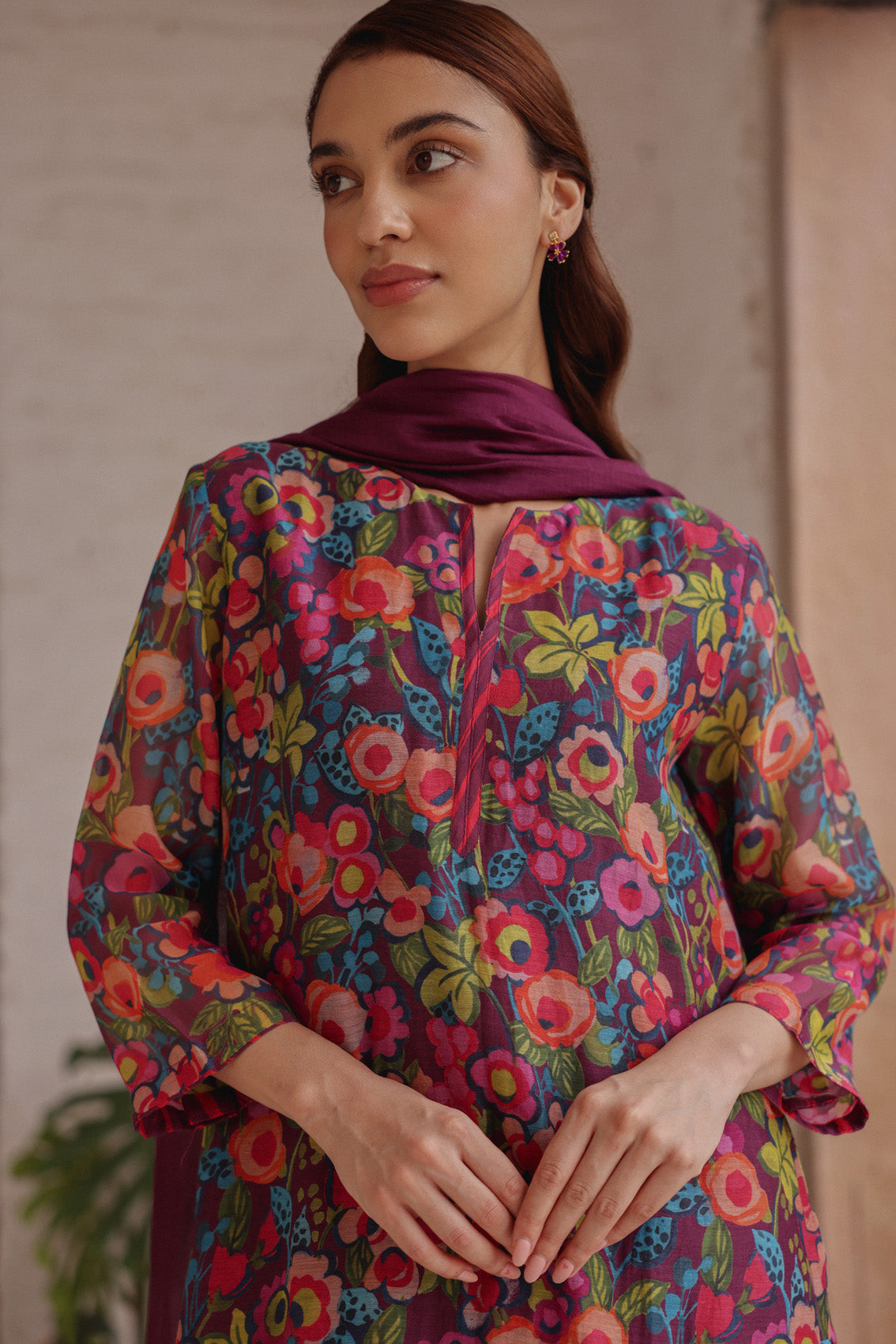 Amethyst Bloom Kurta Set