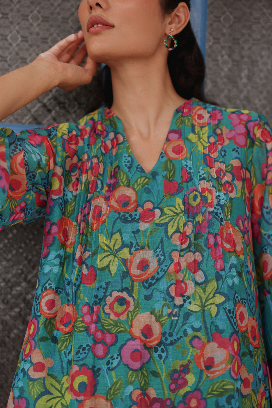 Teal Bloom Dress