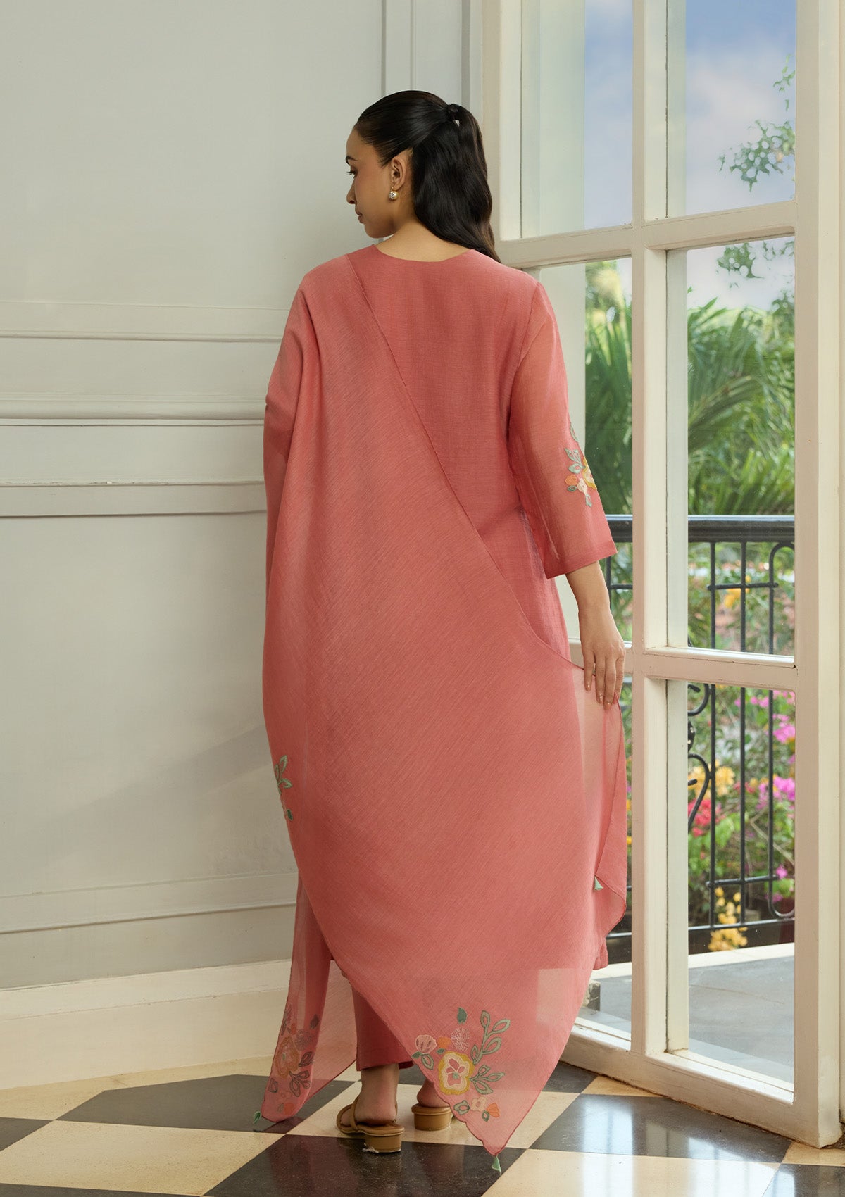 Blush Applique Kurta Set