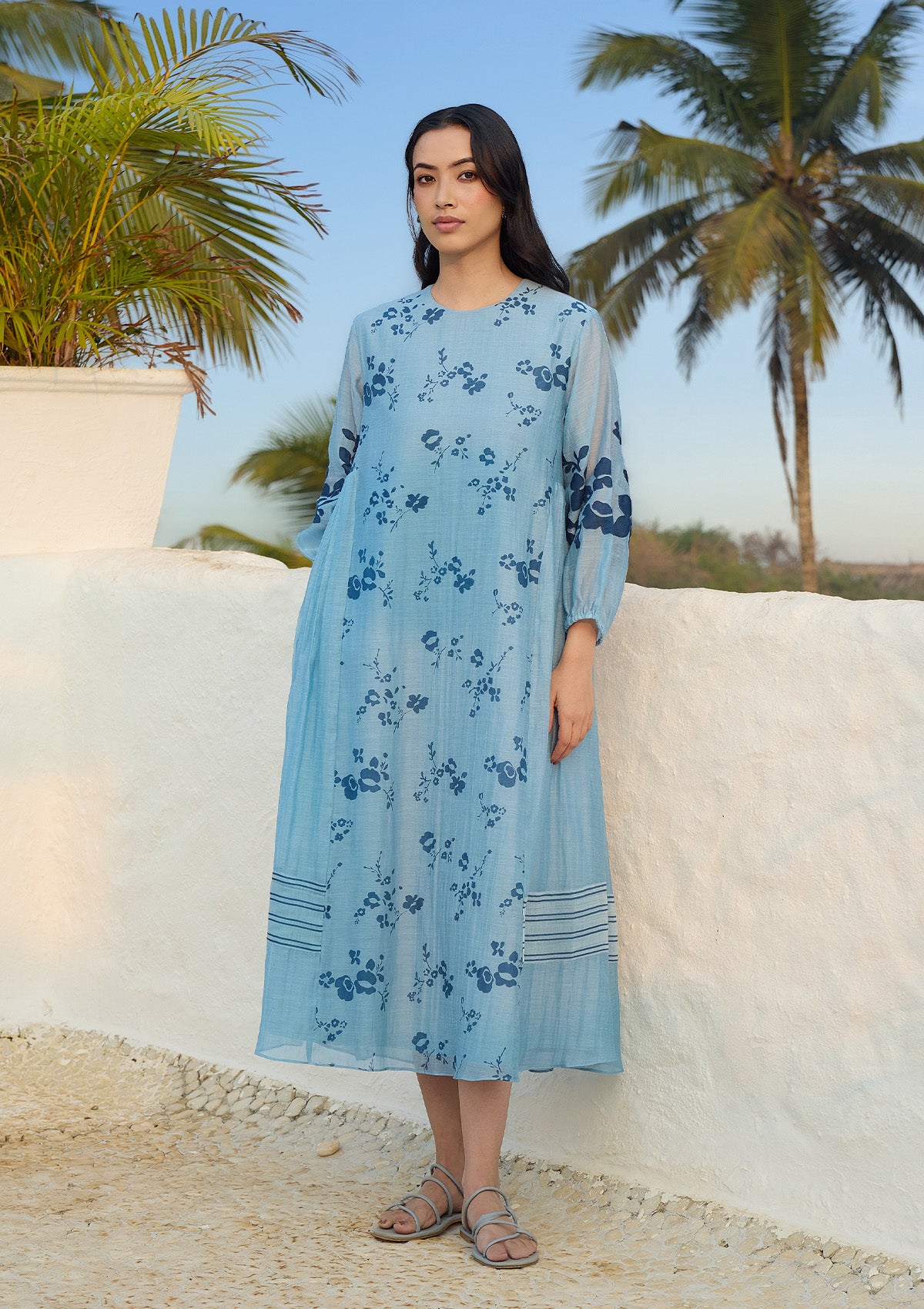 Sky Floral Dress