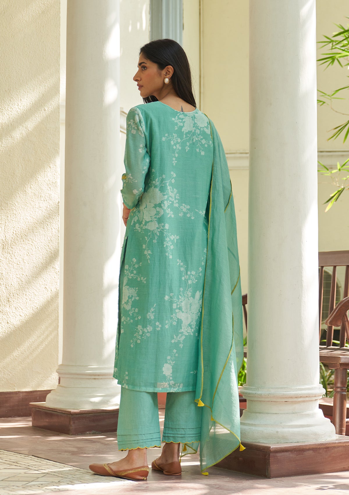 Mint Applique Kurta Set