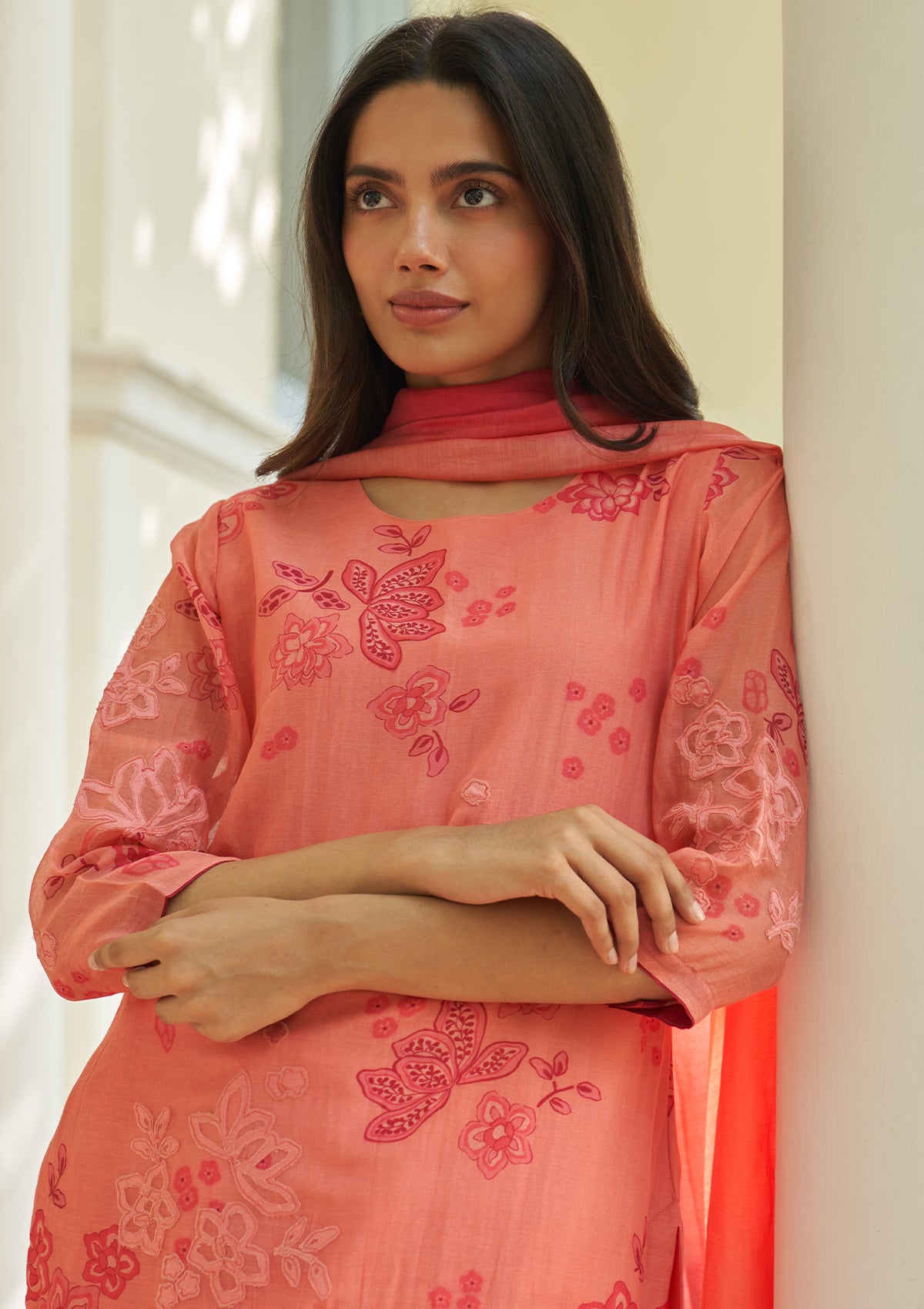Hibiscus Floral Kurta Set
