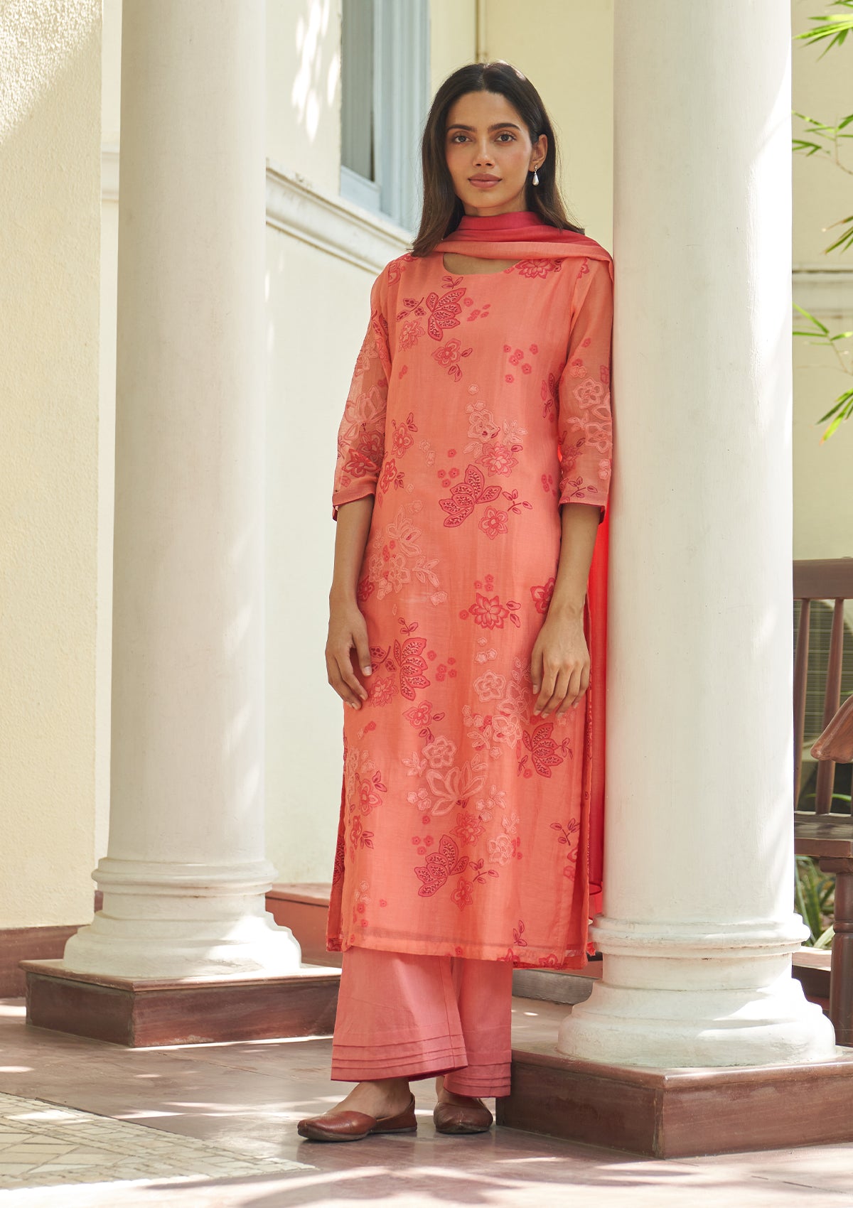 Hibiscus Floral Kurta Set
