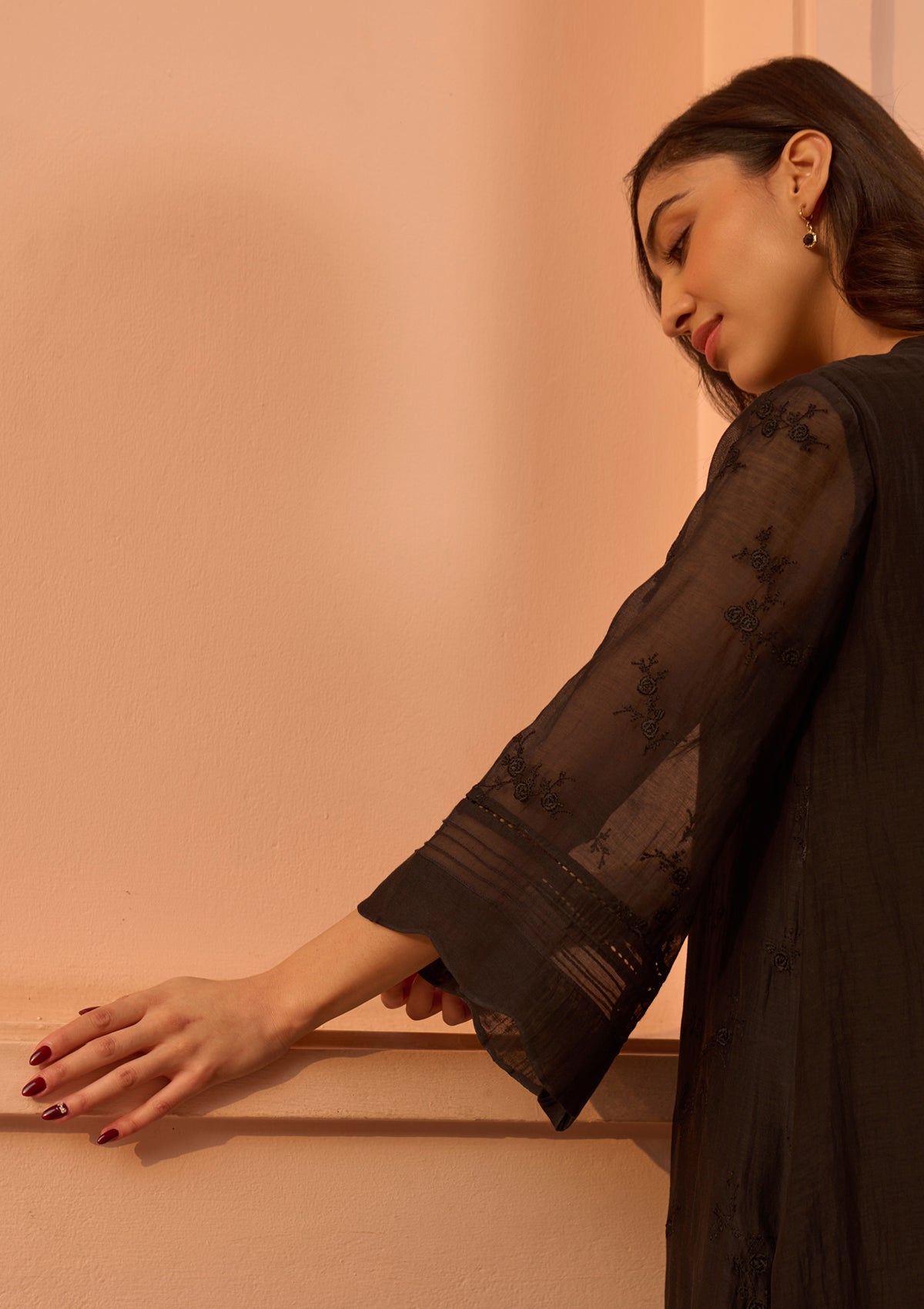 Noir Thread Embroidered Co-ord Set