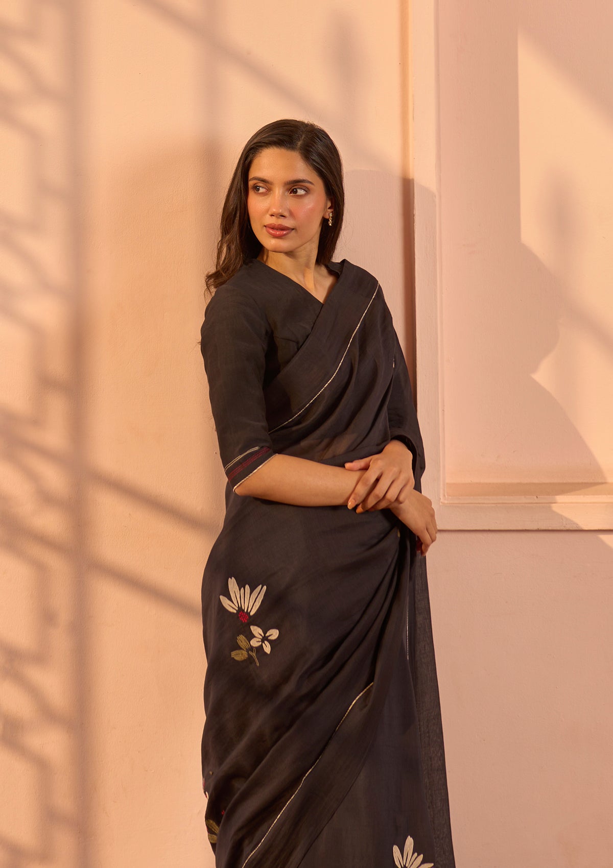 Noir Applique Saree