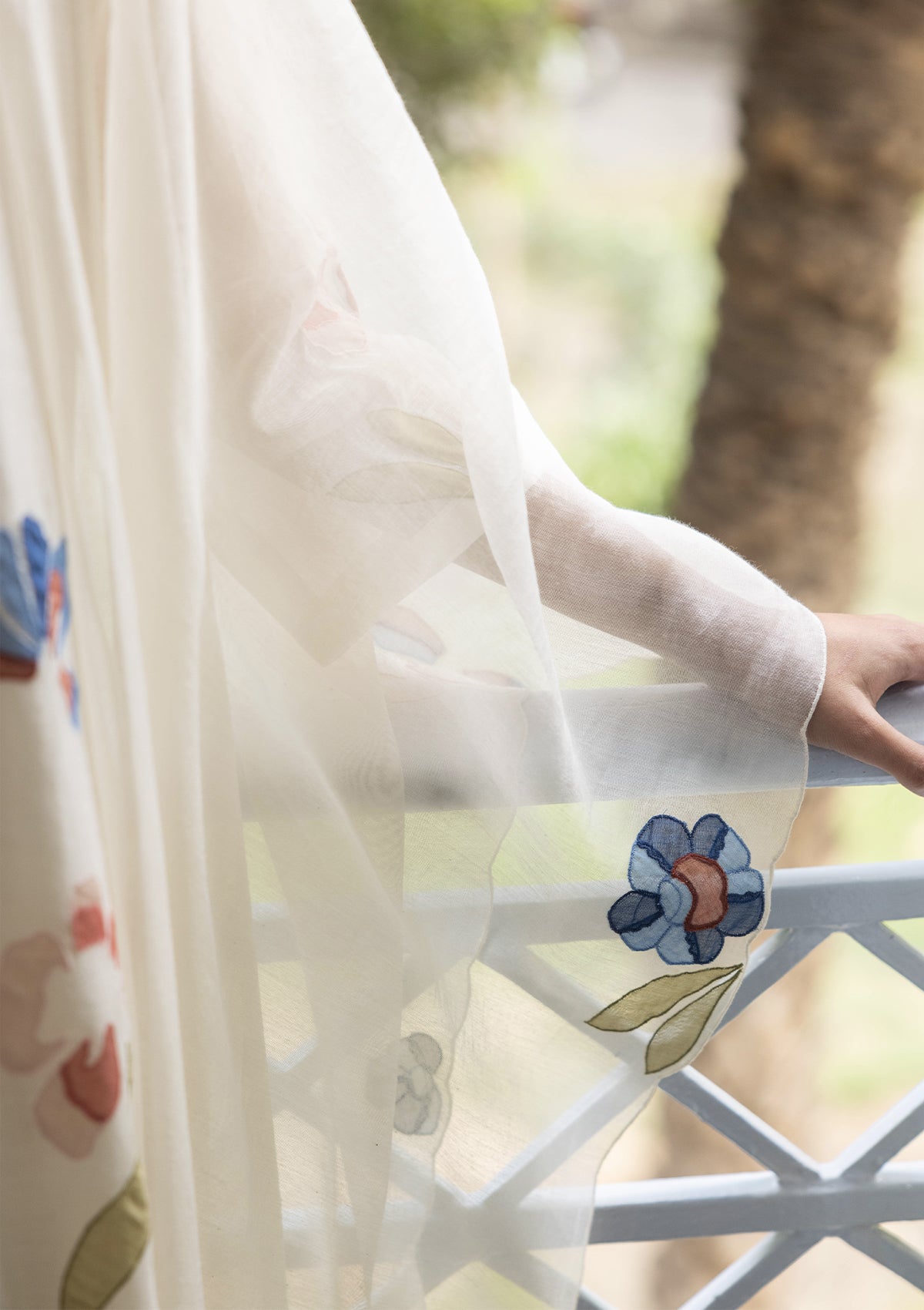 Pearl Multihued Applique Kurta Set