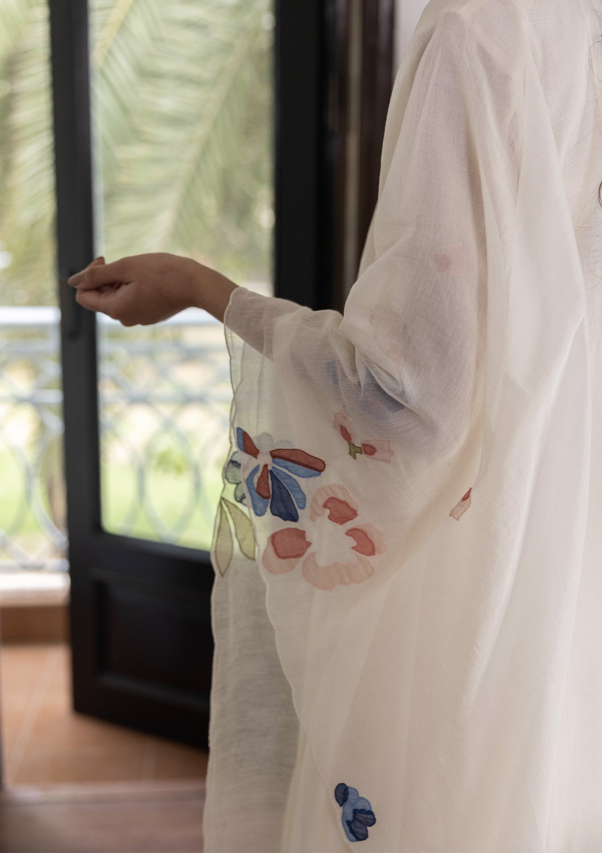 Pearl Multihued Applique Kurta Set