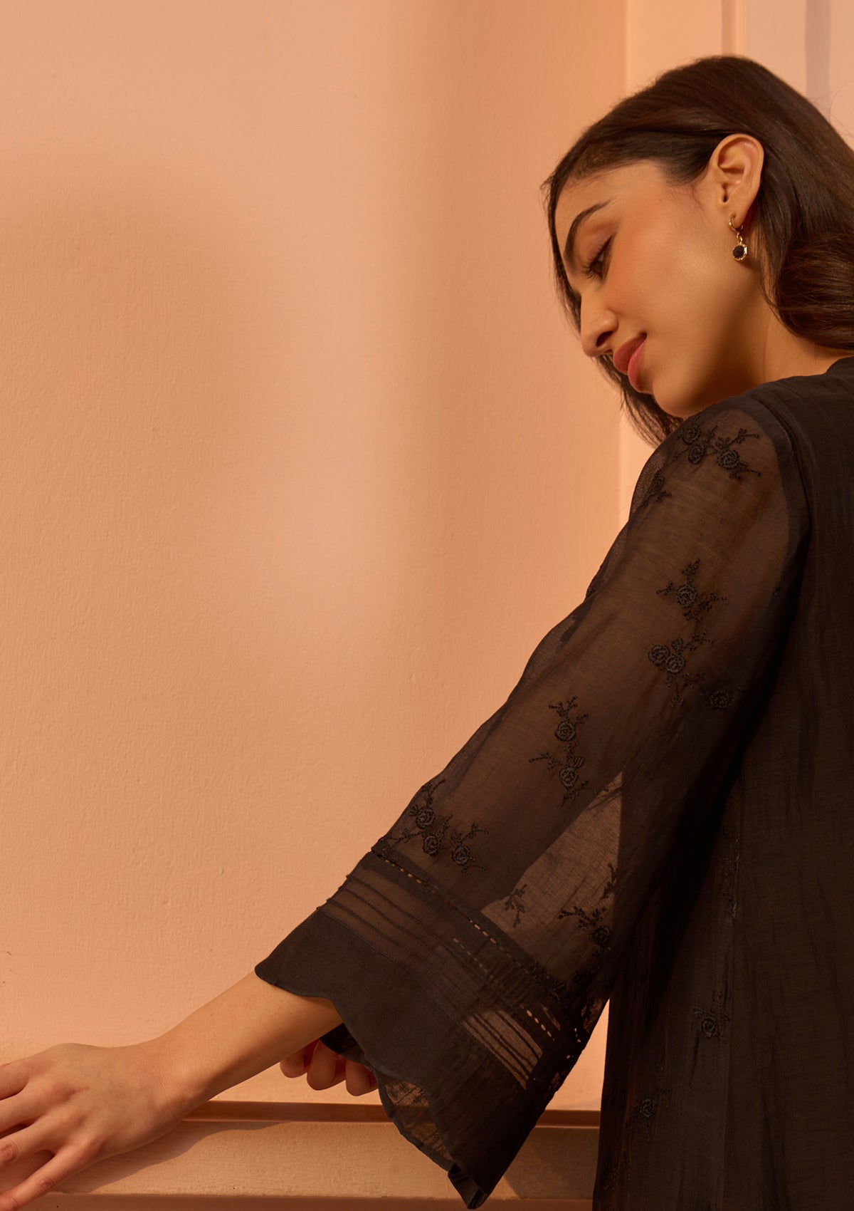 Noir Thread Embroidered Co-ord Set