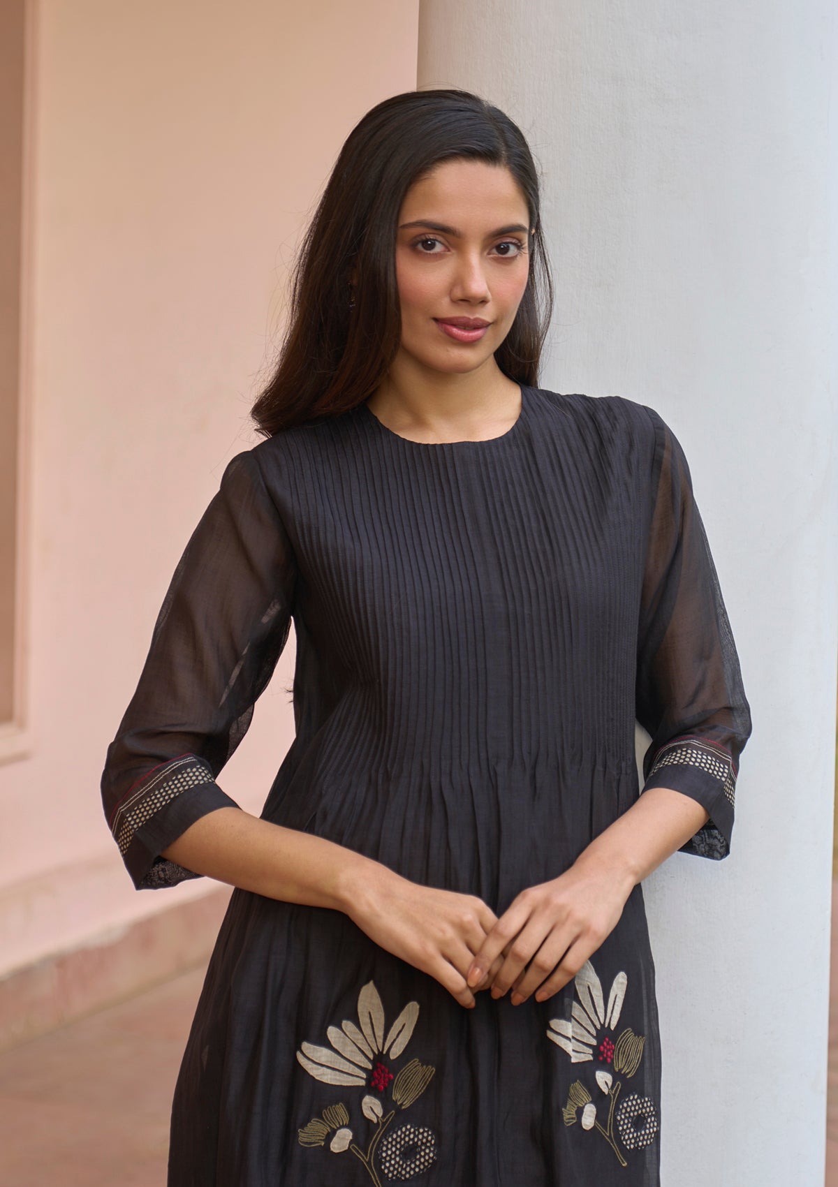 Noir Pintuck Co-ord Set